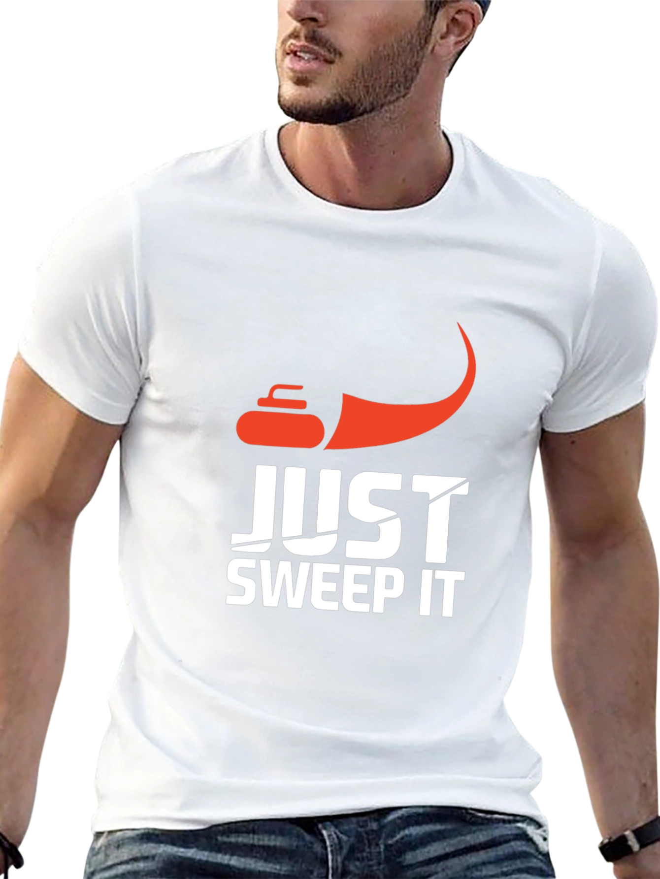 Just Sweep It Curling Graphic T-Shirt