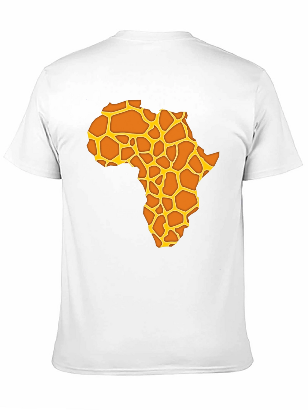 Africa Giraffe Print T-Shirt - Black Casual Tee