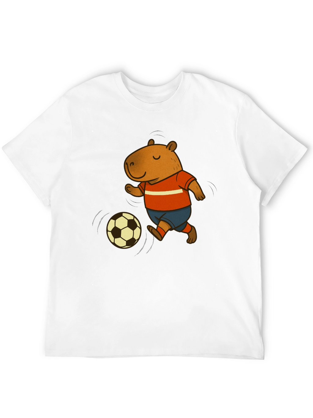 Capybara Soccer T-Shirt - Fun Graphic Tee