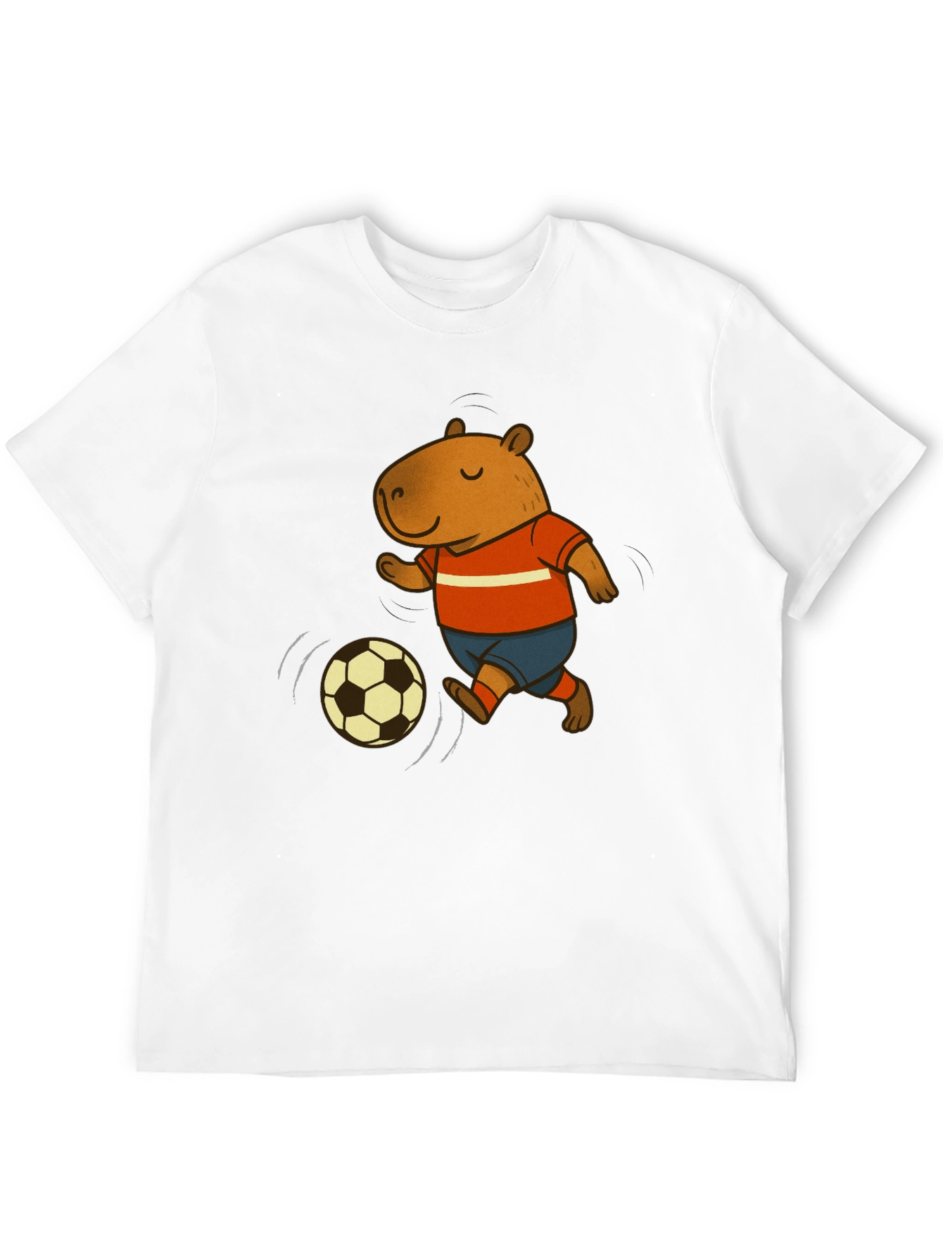 Capybara Soccer T-Shirt - Fun Graphic Tee