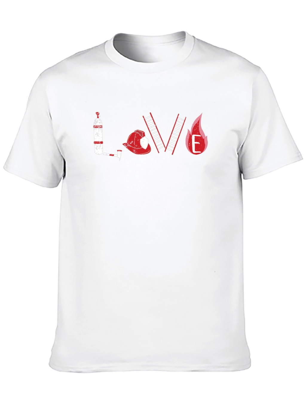 Firefighter LOVE Graphic T-Shirt - Black