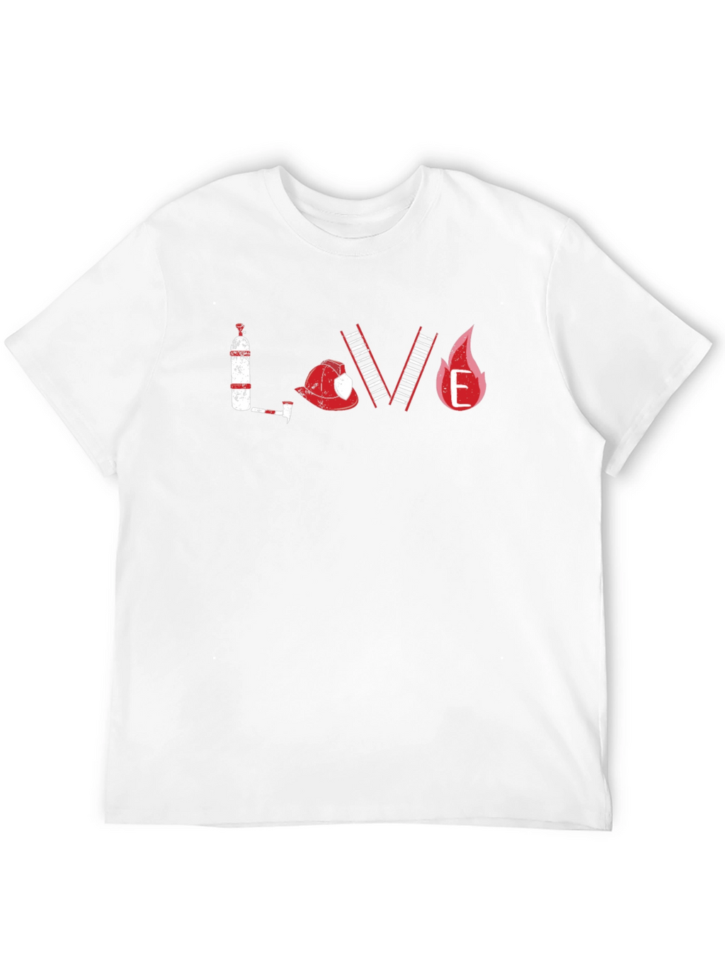 Firefighter LOVE Graphic T-Shirt - Black