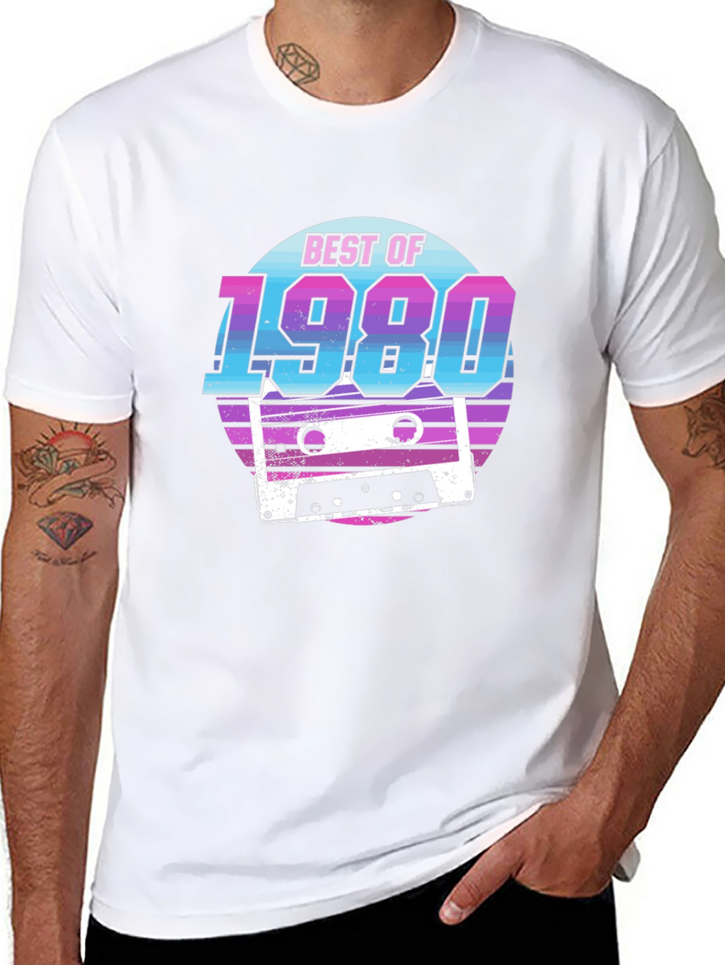 Retro Best of 1980 Cassette Tape Graphic Tee