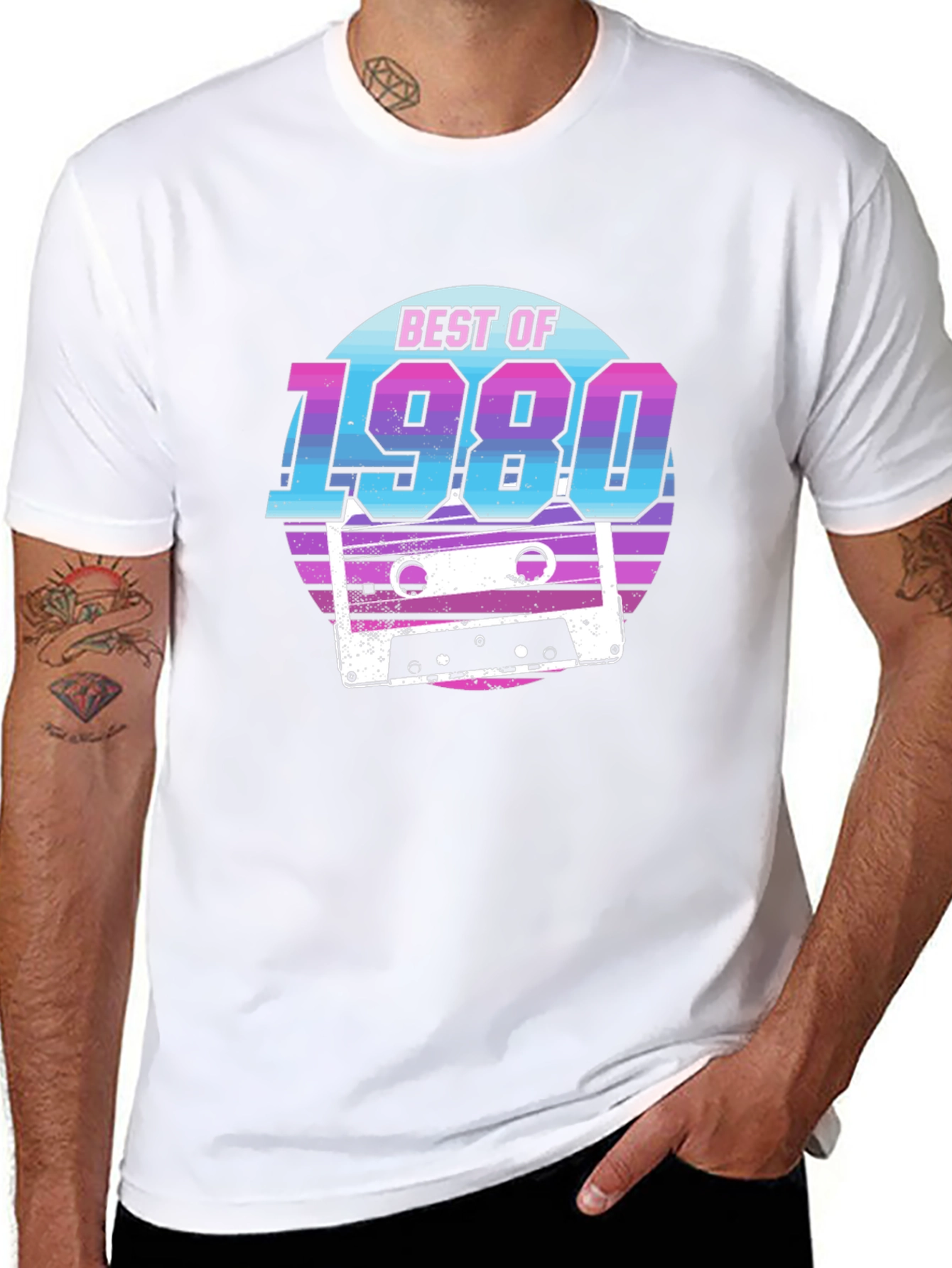 Retro Best of 1980 Cassette Tape Graphic Tee
