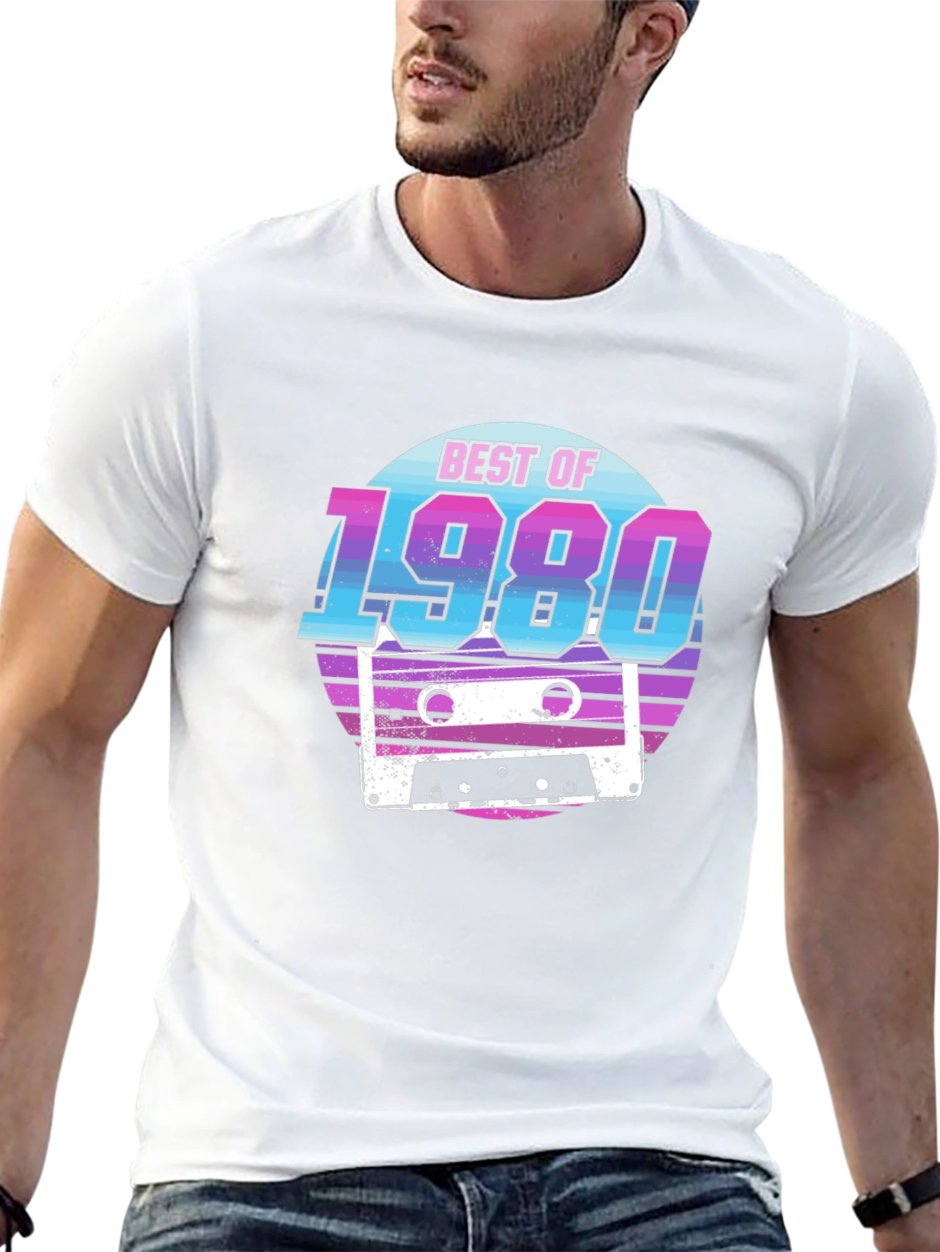 Retro Best of 1980 Cassette Tape Graphic Tee