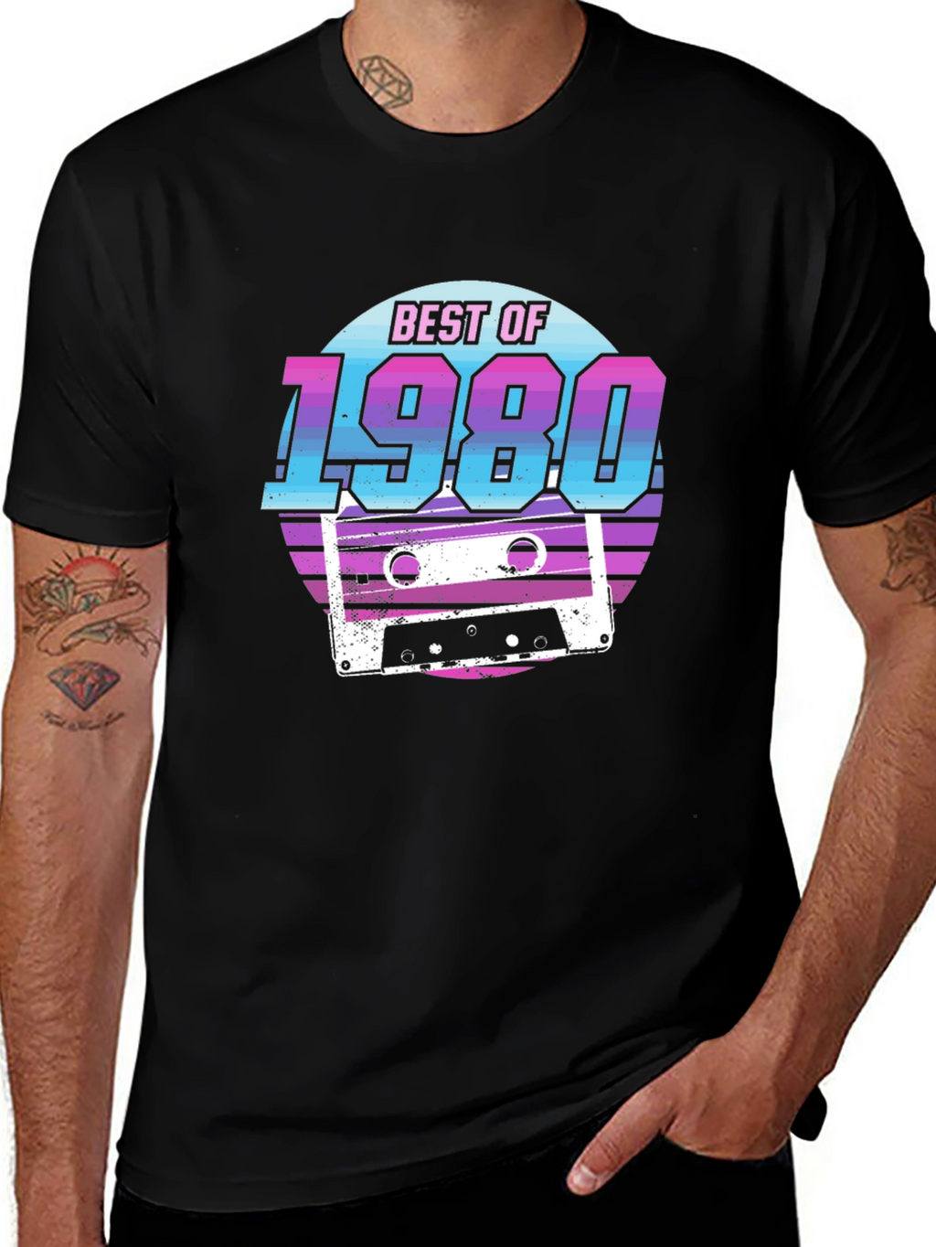 Retro Best of 1980 Cassette Tape Graphic Tee