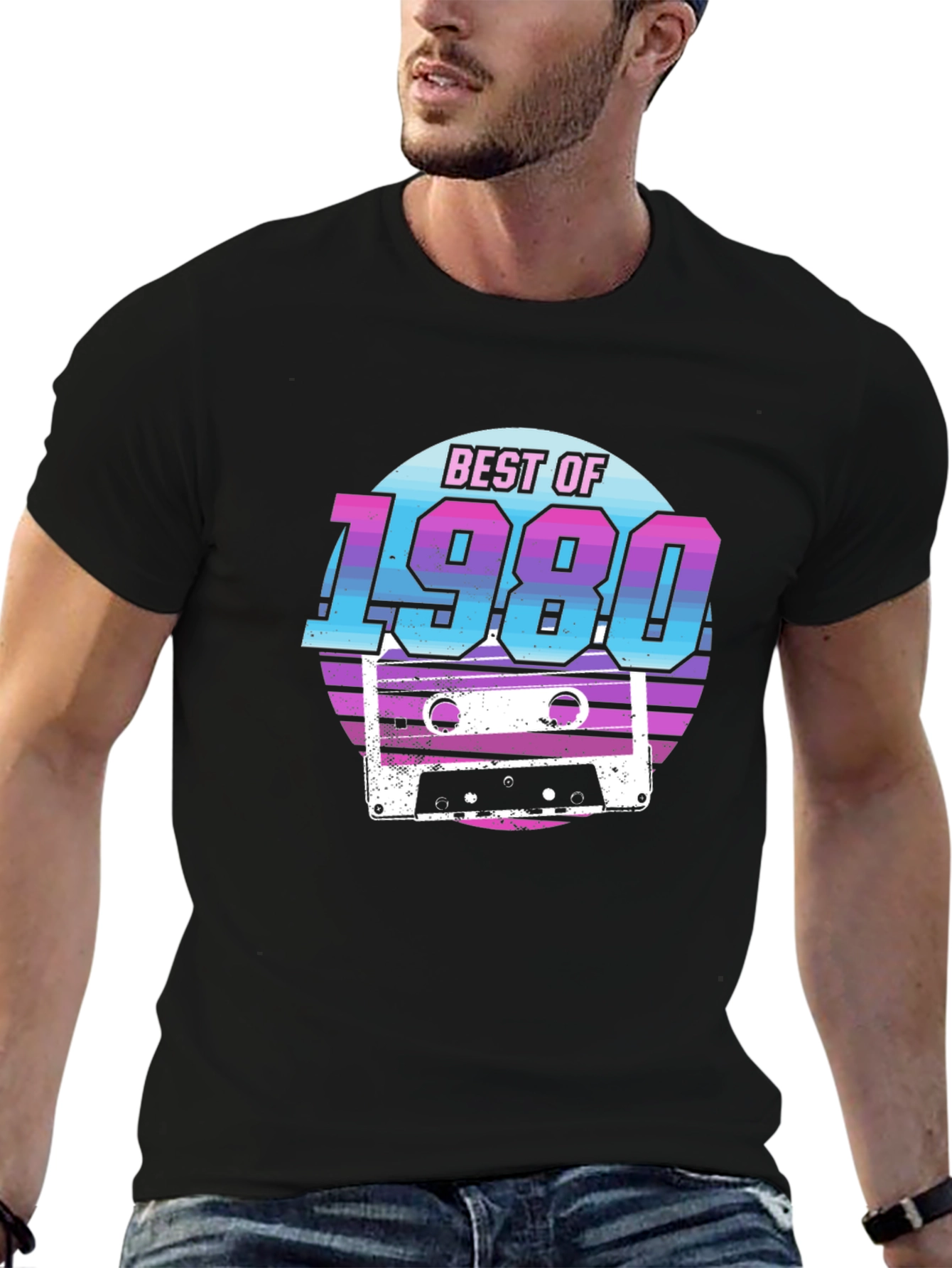 Retro Best of 1980 Cassette Tape Graphic Tee