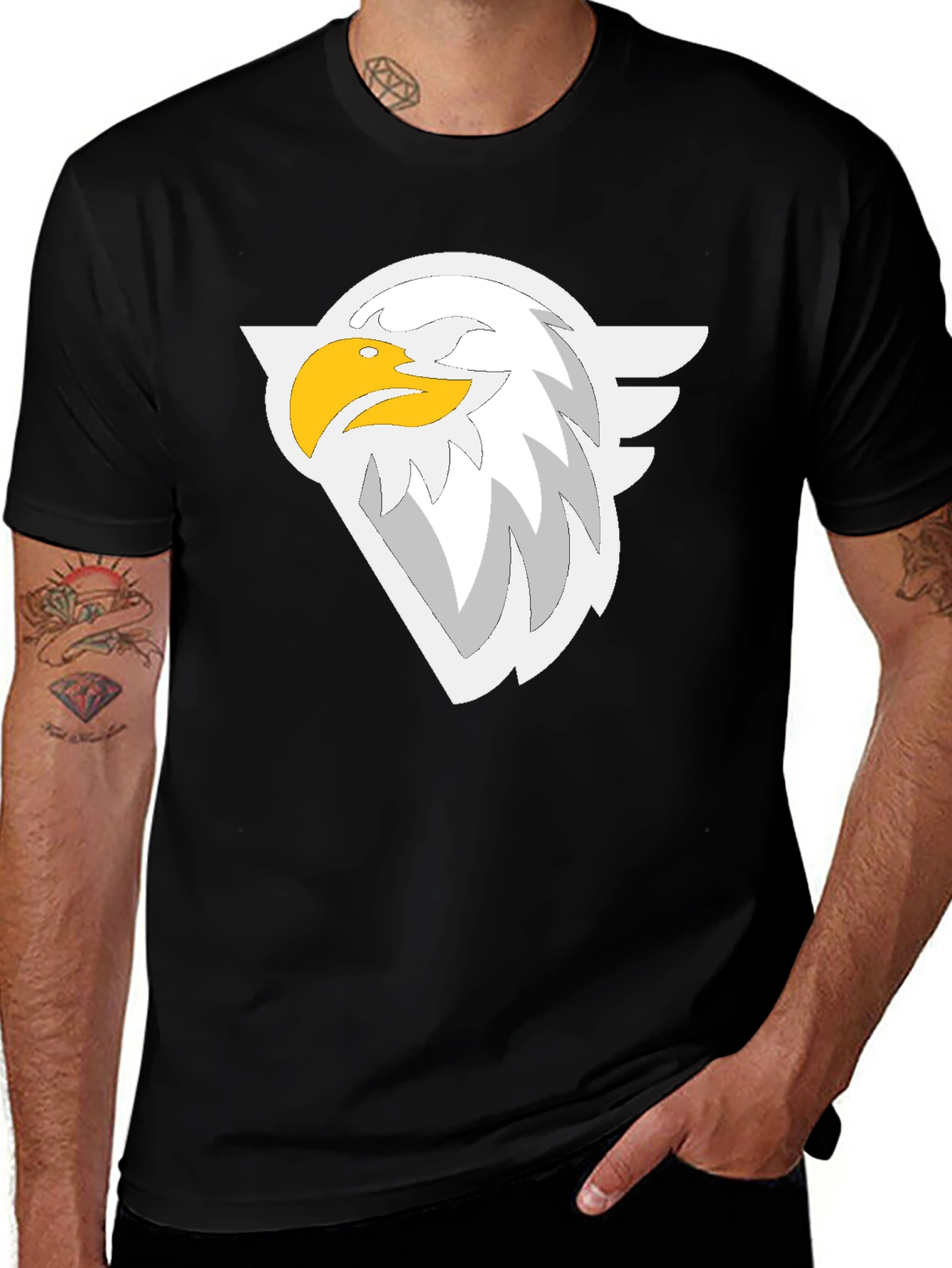 Eagle Graphic Black T-Shirt - Stylish Casual Wear