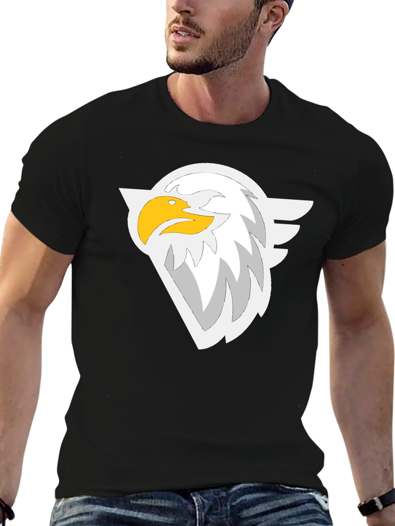 Eagle Graphic Black T-Shirt - Stylish Casual Wear