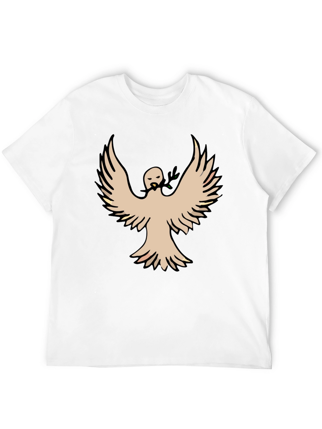 Peace Dove Graphic Tee - Black Cotton Blend