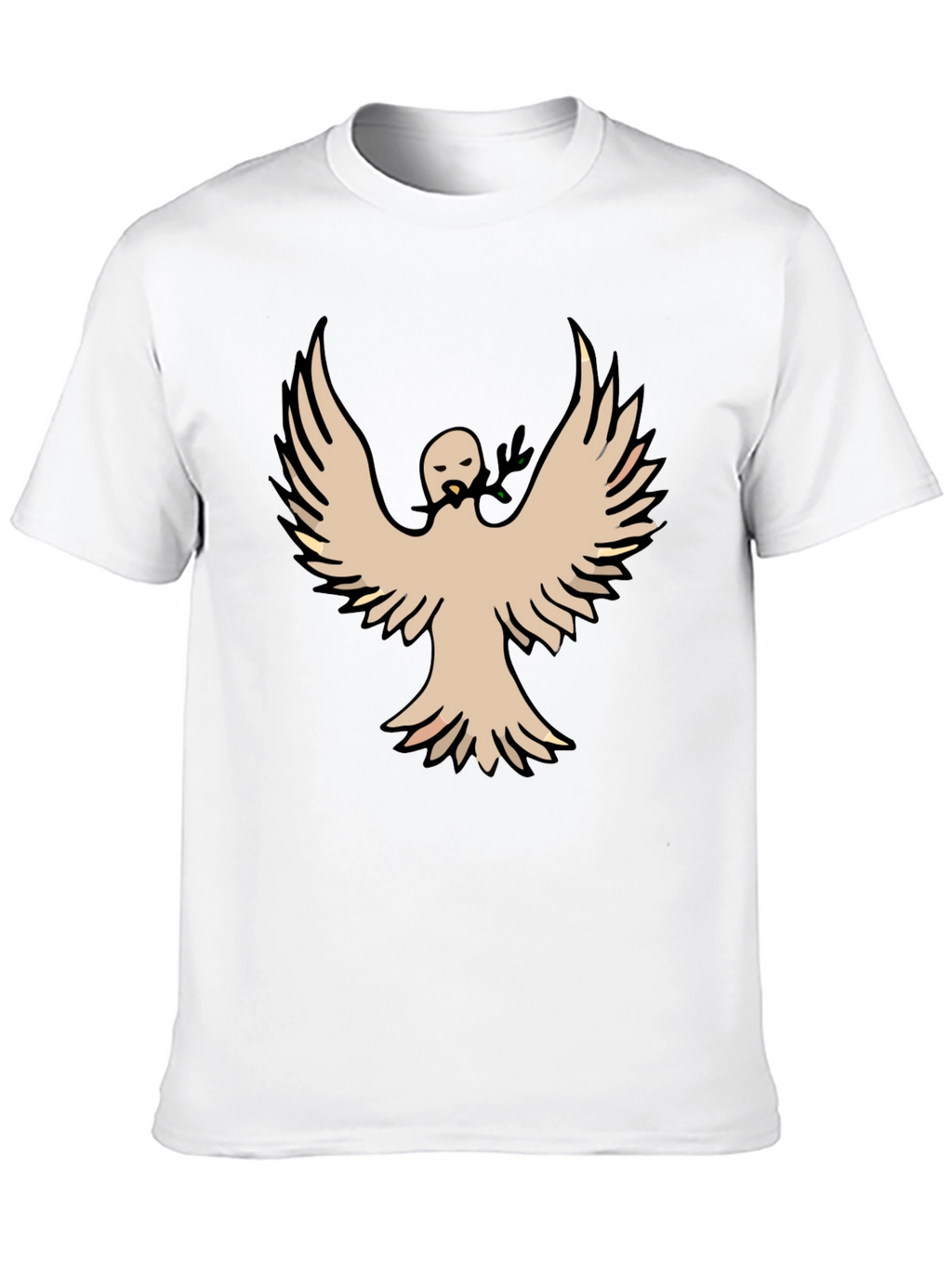 Peace Dove Graphic Tee - Black Cotton Blend