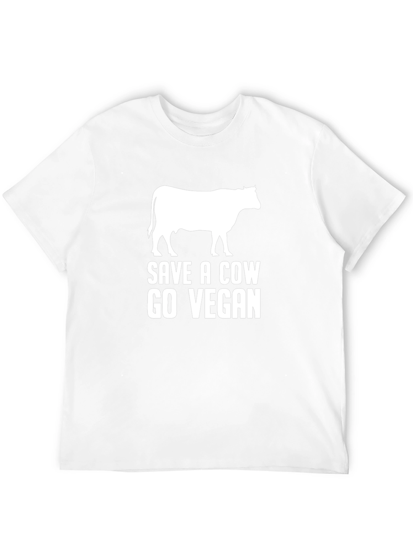 Save a Cow Go Vegan Black Graphic T-Shirt