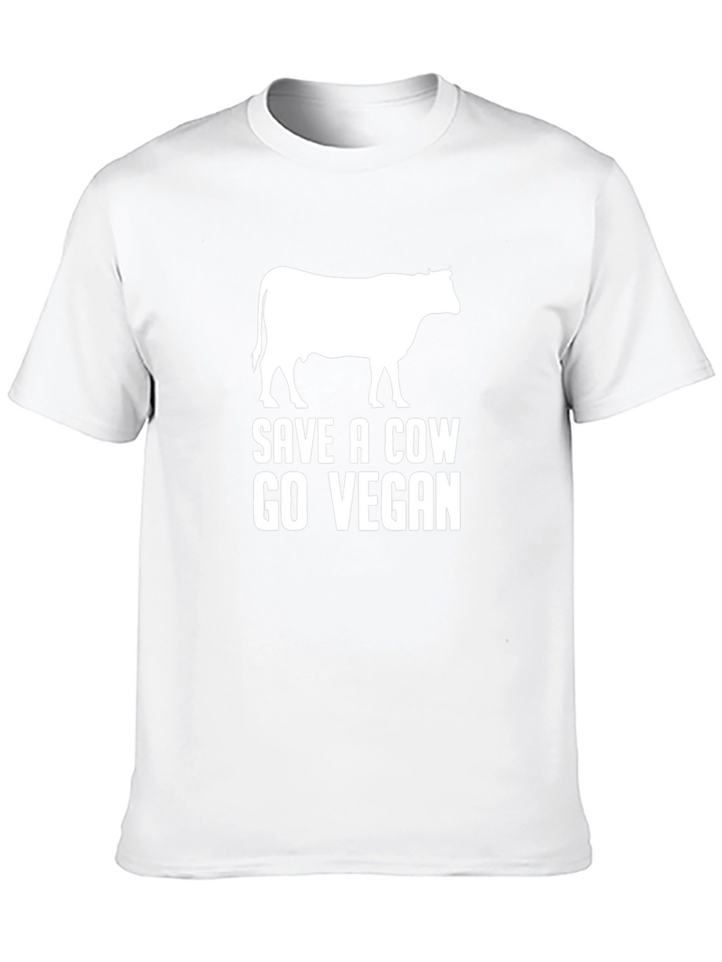 Save a Cow Go Vegan Black Graphic T-Shirt