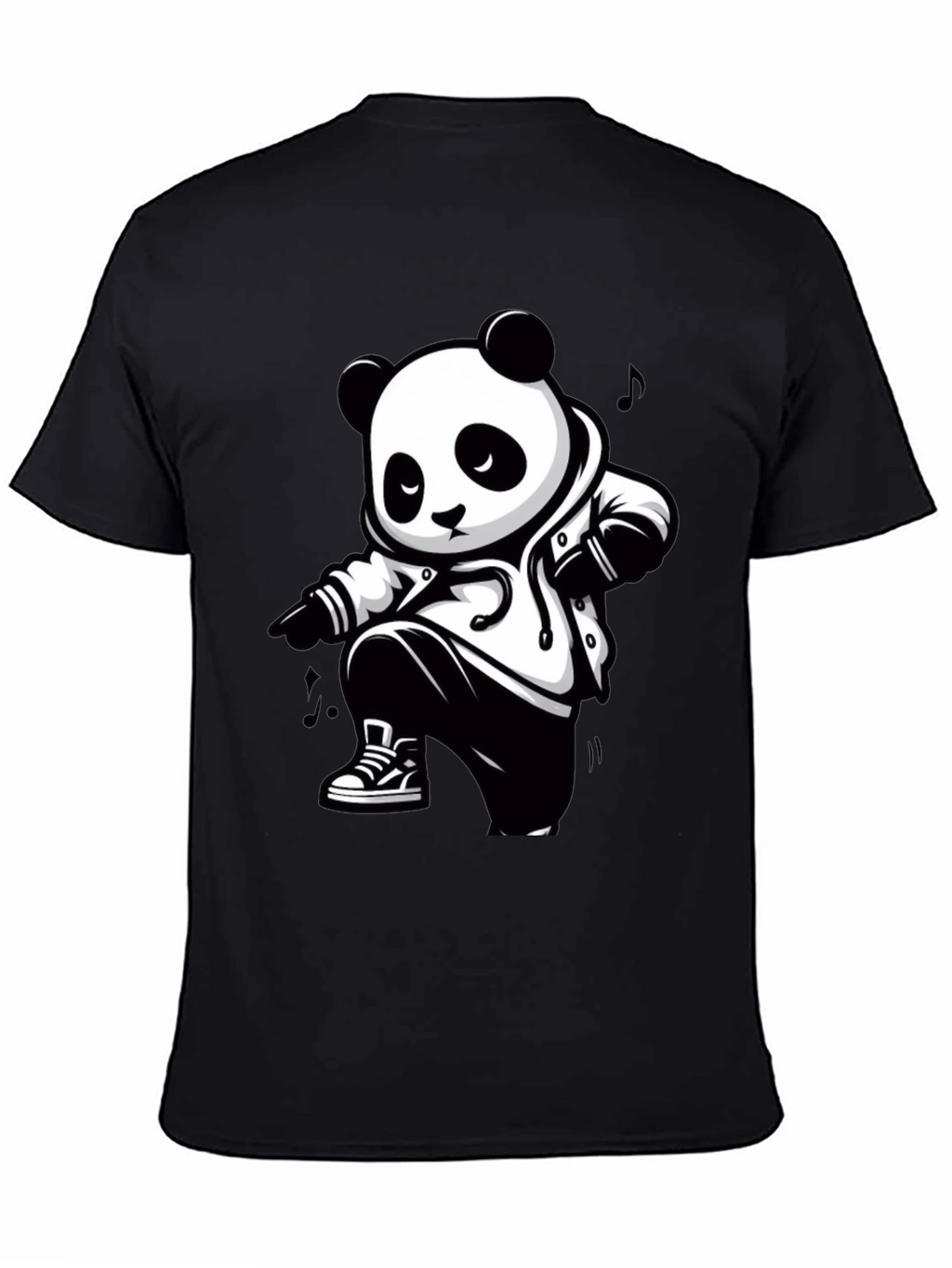 Cool Panda Graphic Tee - Black