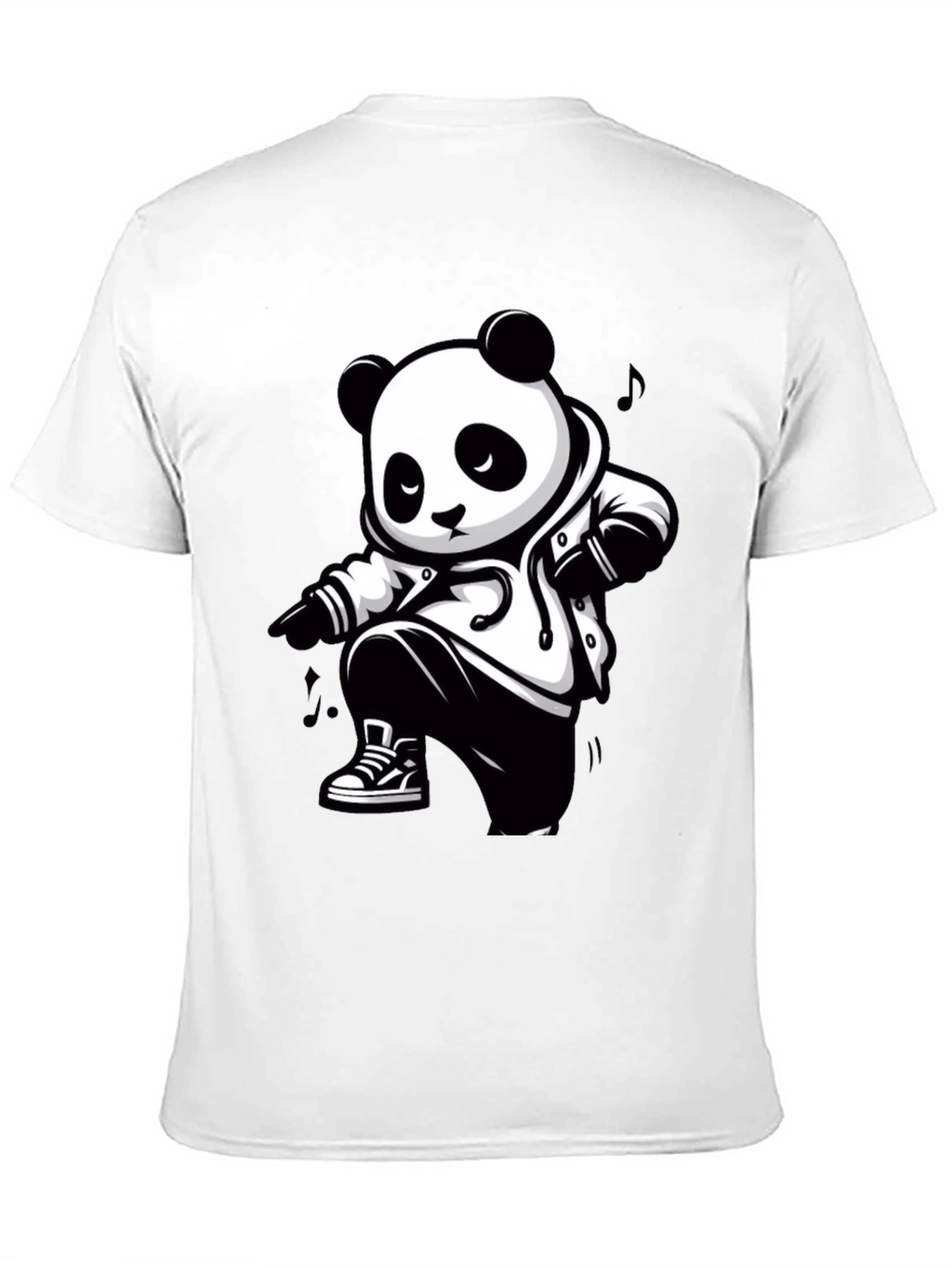 Cool Panda Graphic Tee - Black