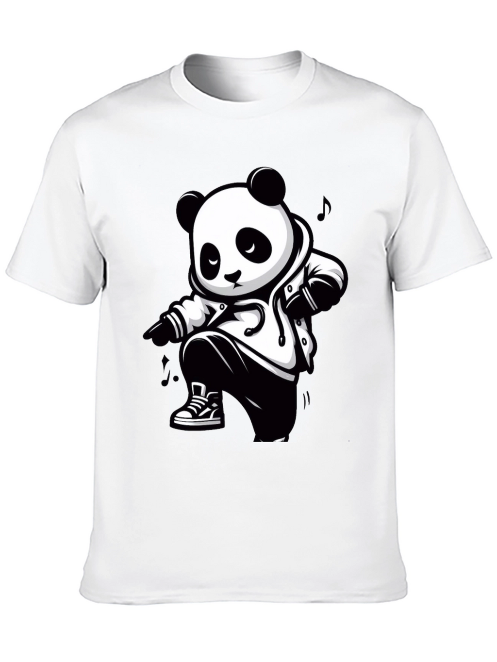 Cool Panda Graphic Tee - Black