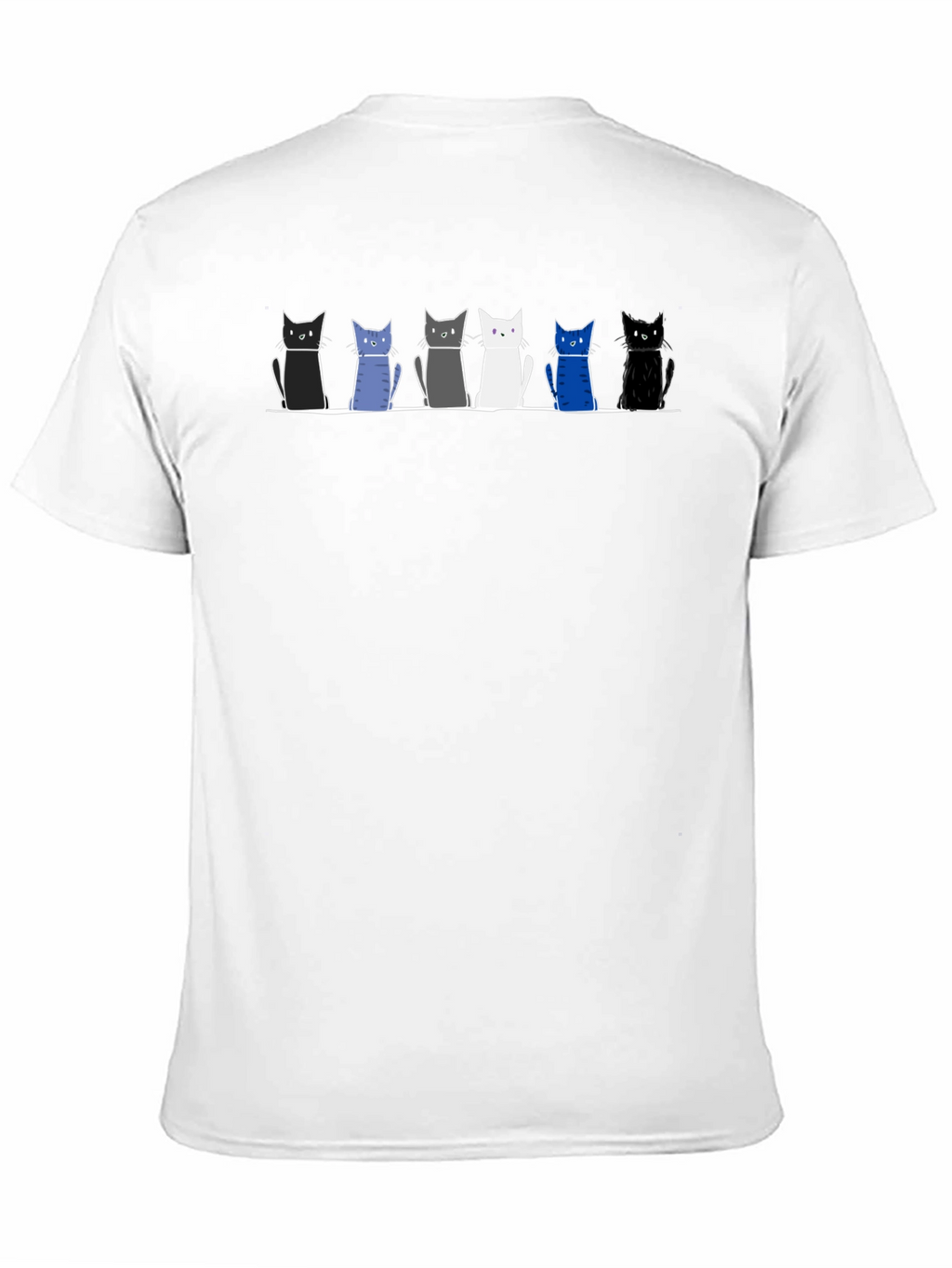 Cat Lineup Graphic Tee - Mens Black T-Shirt