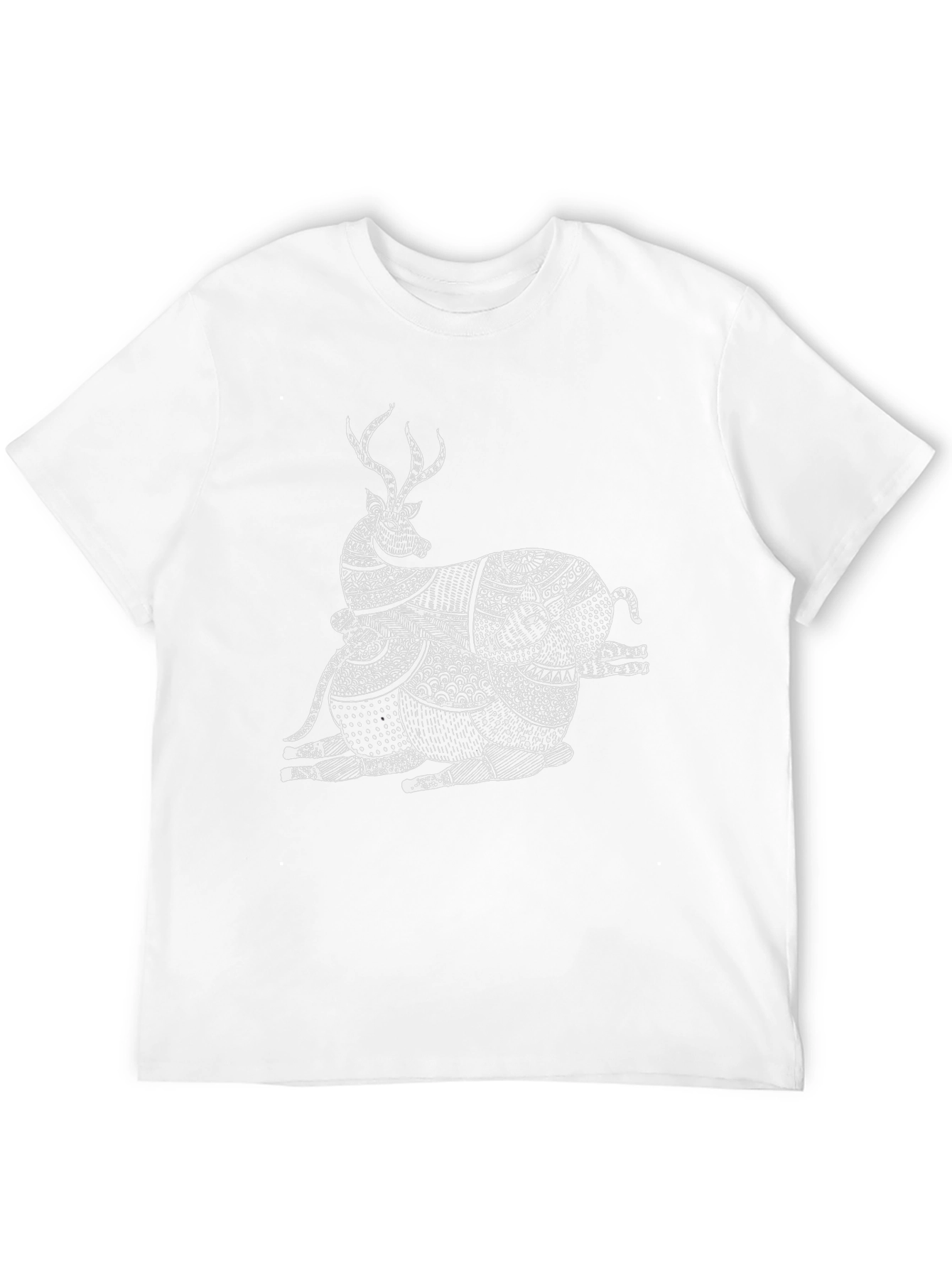 Stylish Black T-Shirt with Deer Graphic