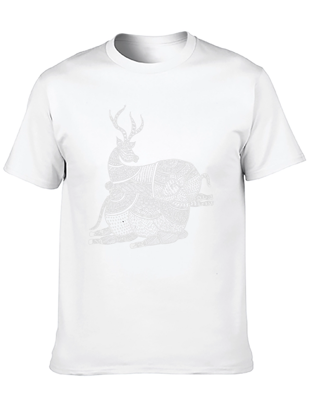 Stylish Black T-Shirt with Deer Graphic
