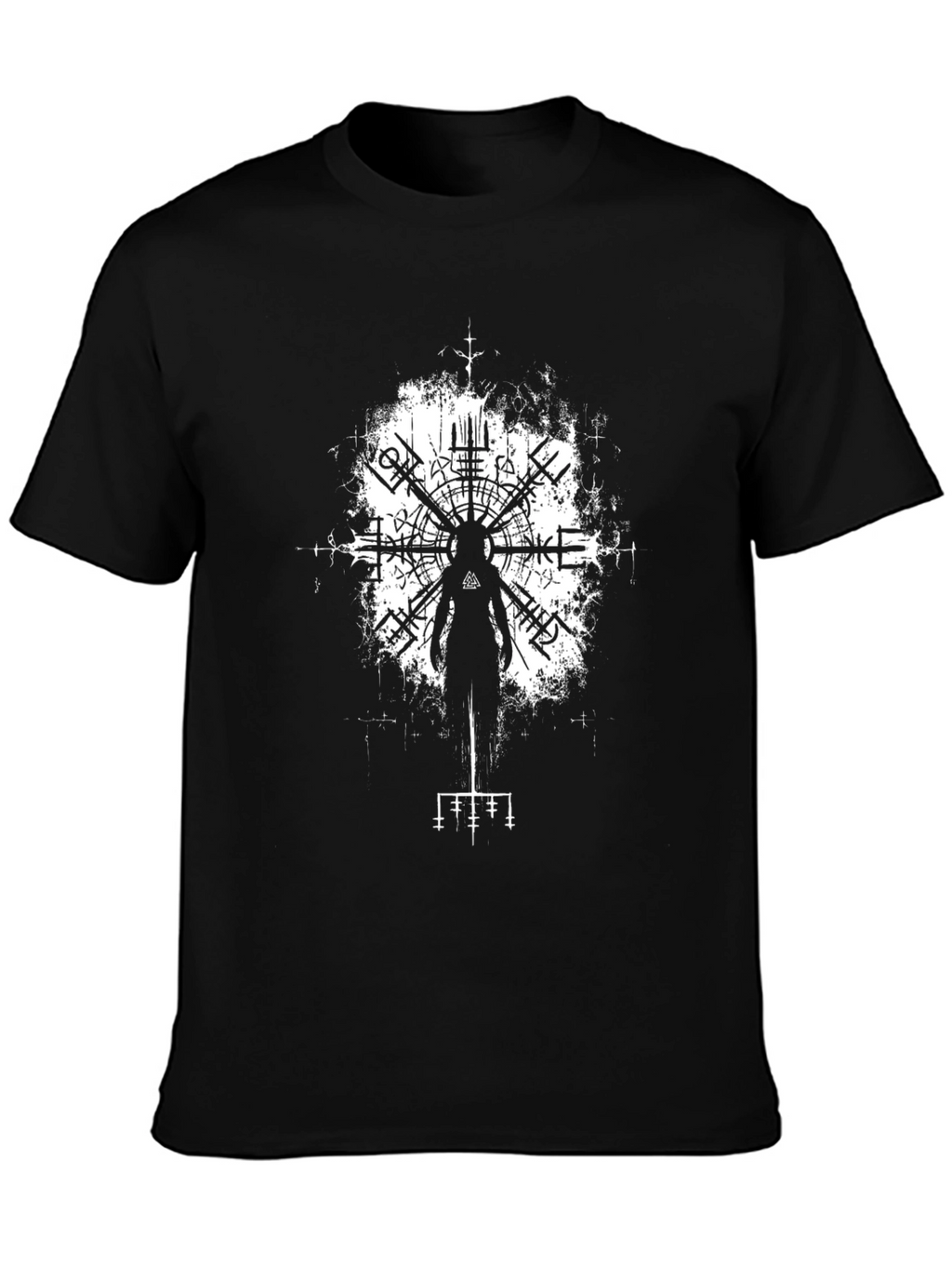 Viking Symbol T-Shirt - Black Graphic Tee