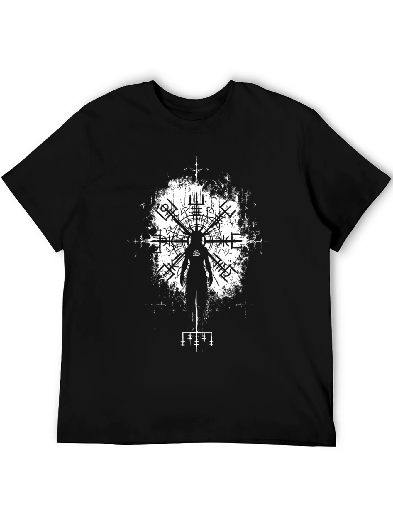 Viking Symbol T-Shirt - Black Graphic Tee