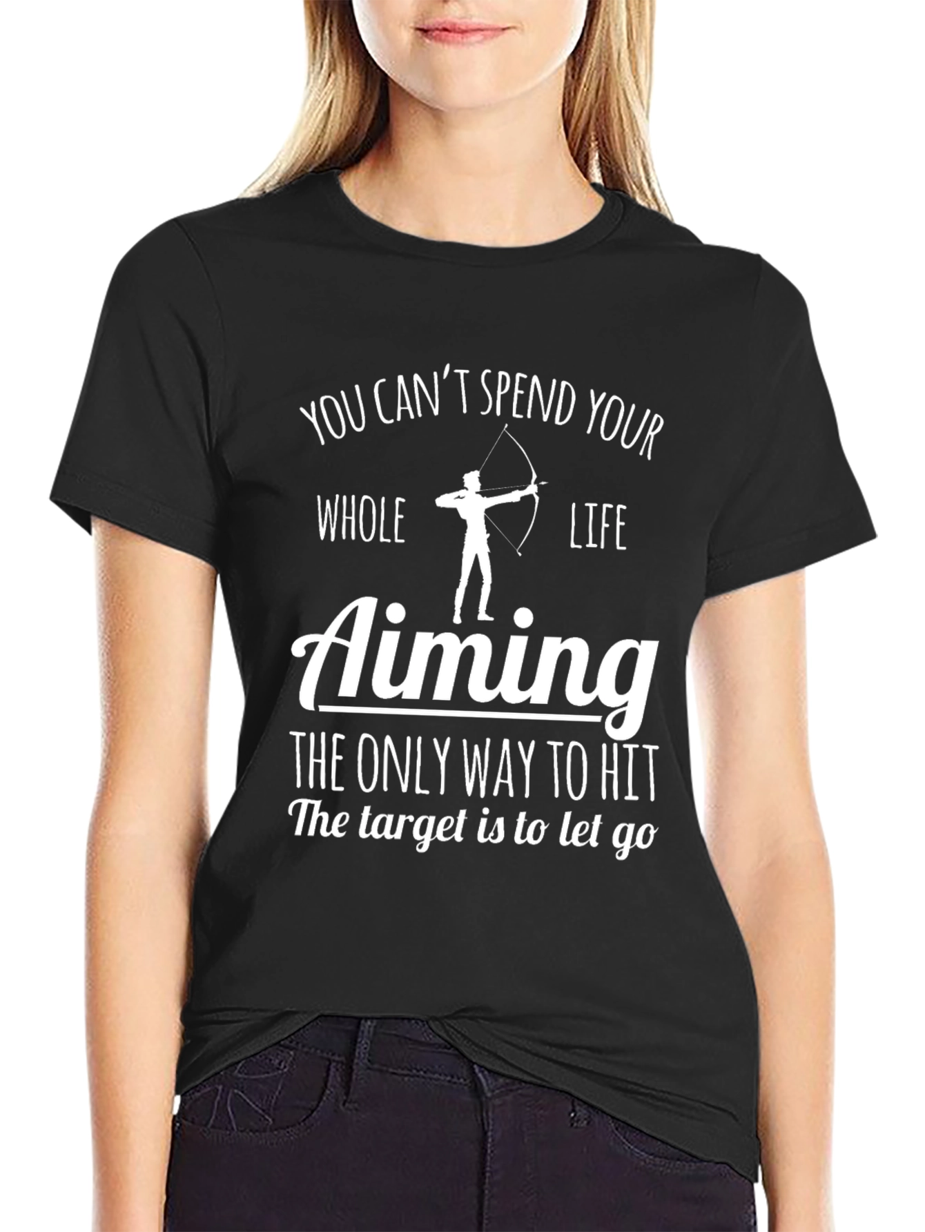 Archery Aiming T-Shirt - Let Go to Hit Target Tee