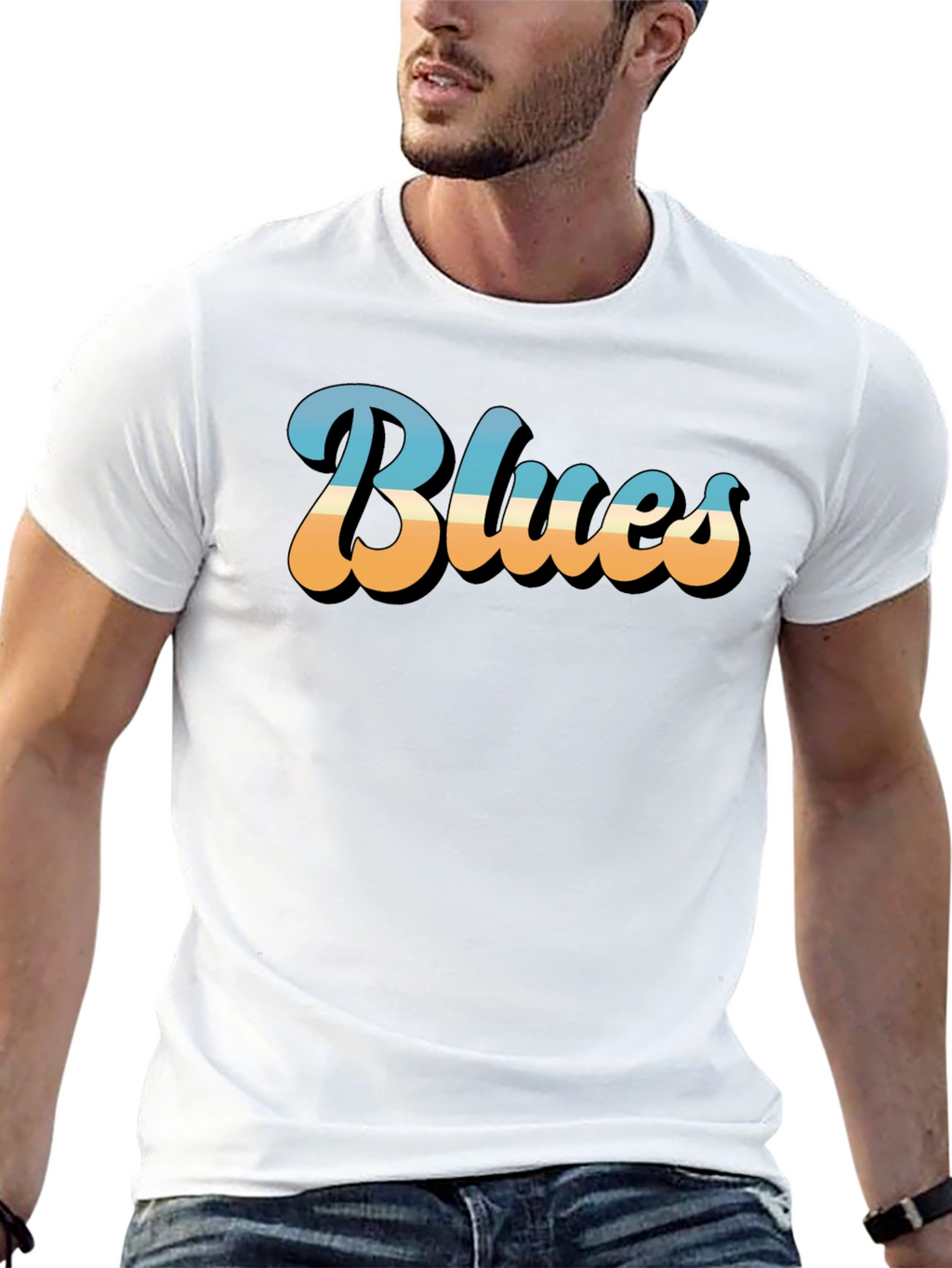 Retro Blues Music Graphic T-Shirt