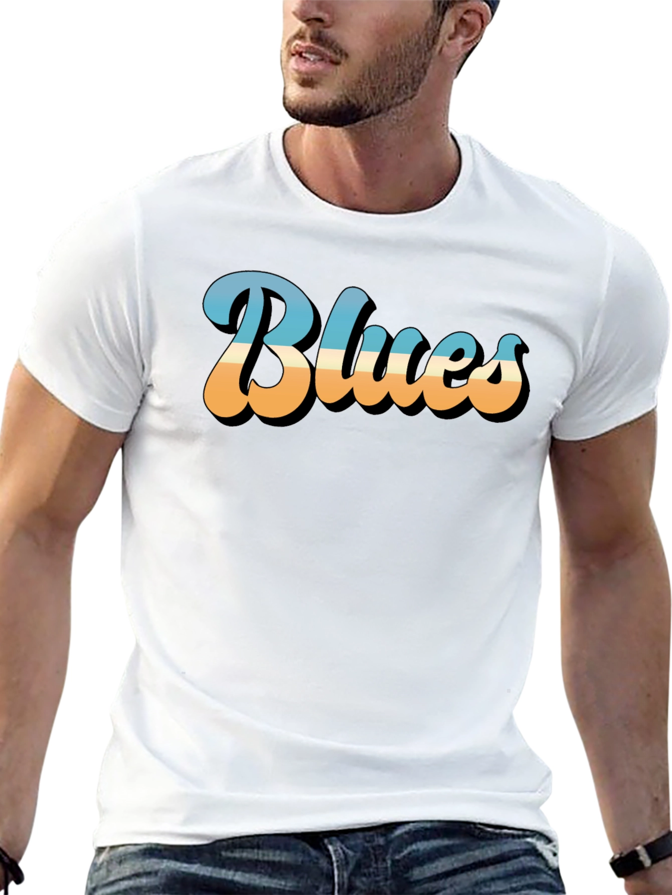 Retro Blues Music Graphic T-Shirt