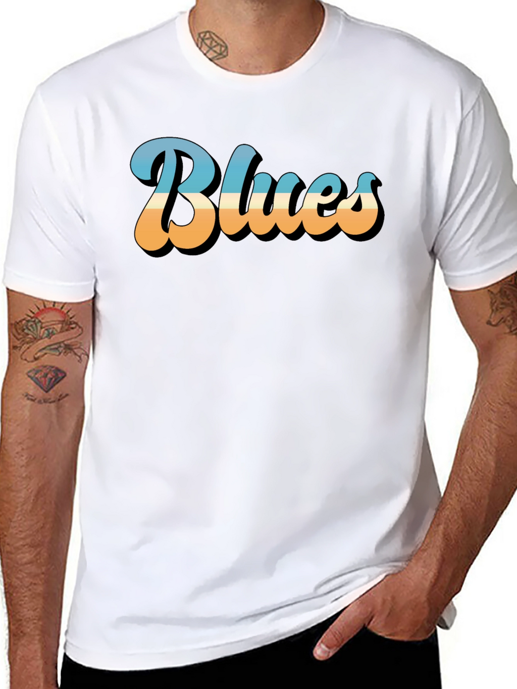 Retro Blues Music Graphic T-Shirt