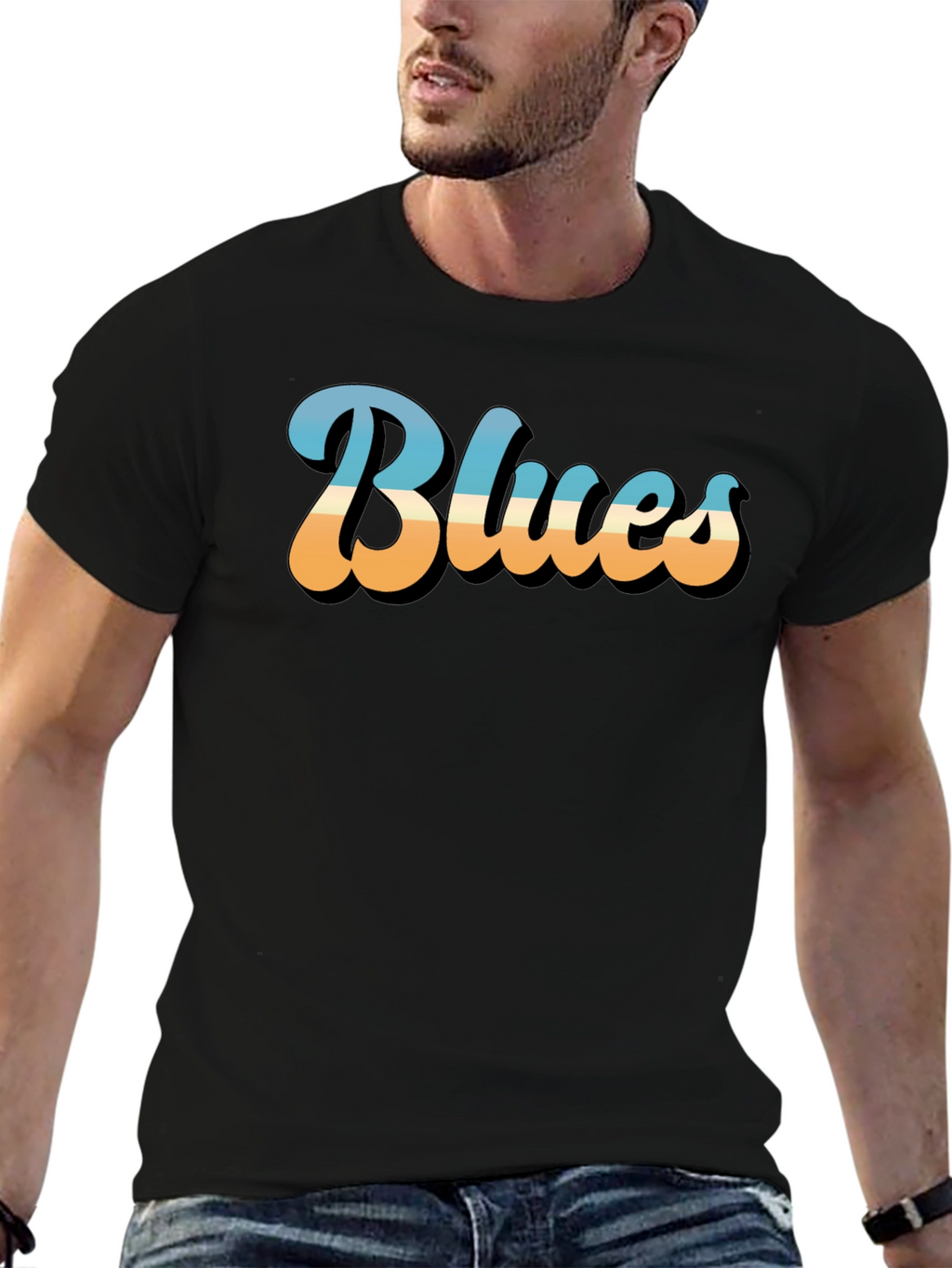 Retro Blues Music Graphic T-Shirt