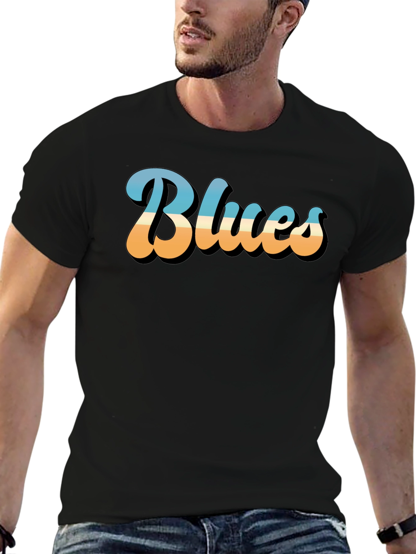 Retro Blues Music Graphic T-Shirt