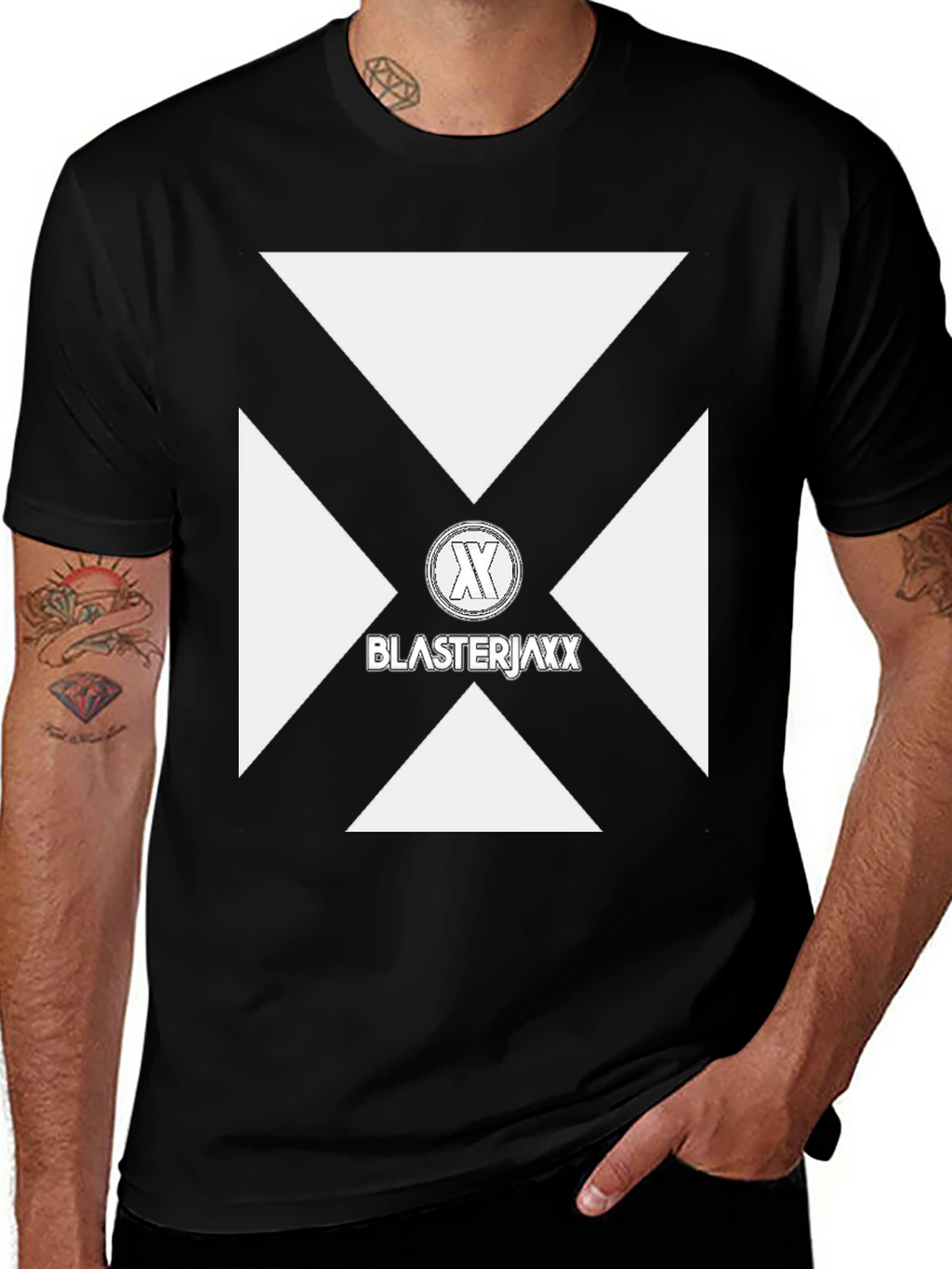 Blasterjaxx Graphic Tee - Black Cotton Casual