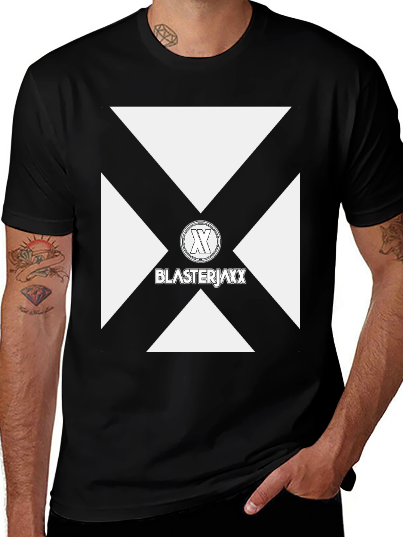 Blasterjaxx Graphic Tee - Black Cotton Casual
