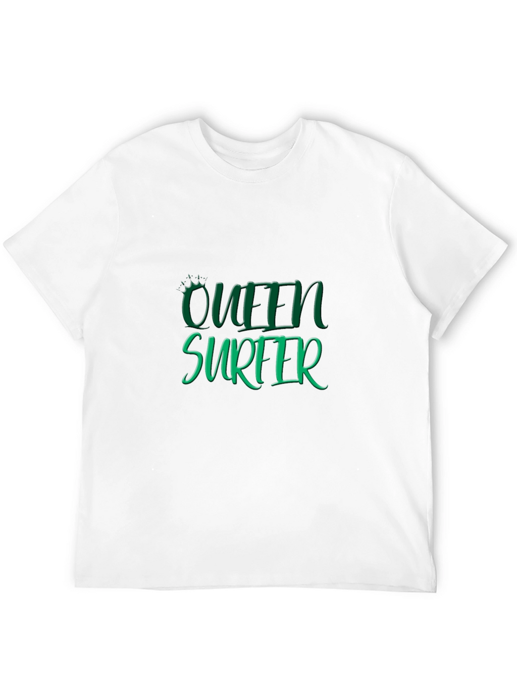 Queen Surfer Graphic Tee - Black Cotton T-Shirt