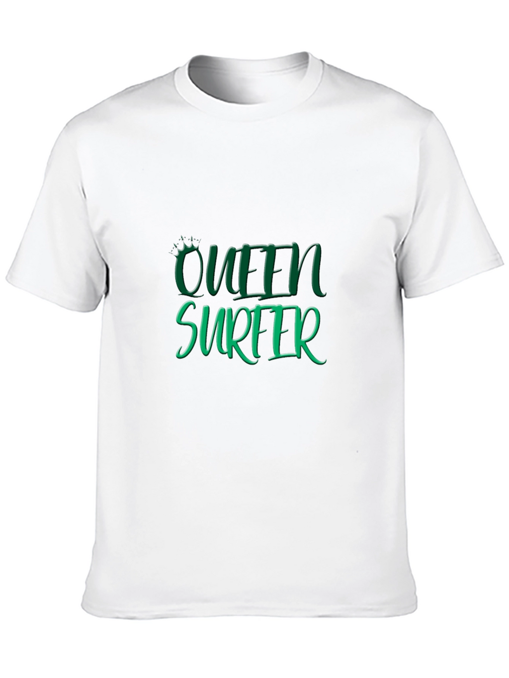 Queen Surfer Graphic Tee - Black Cotton T-Shirt