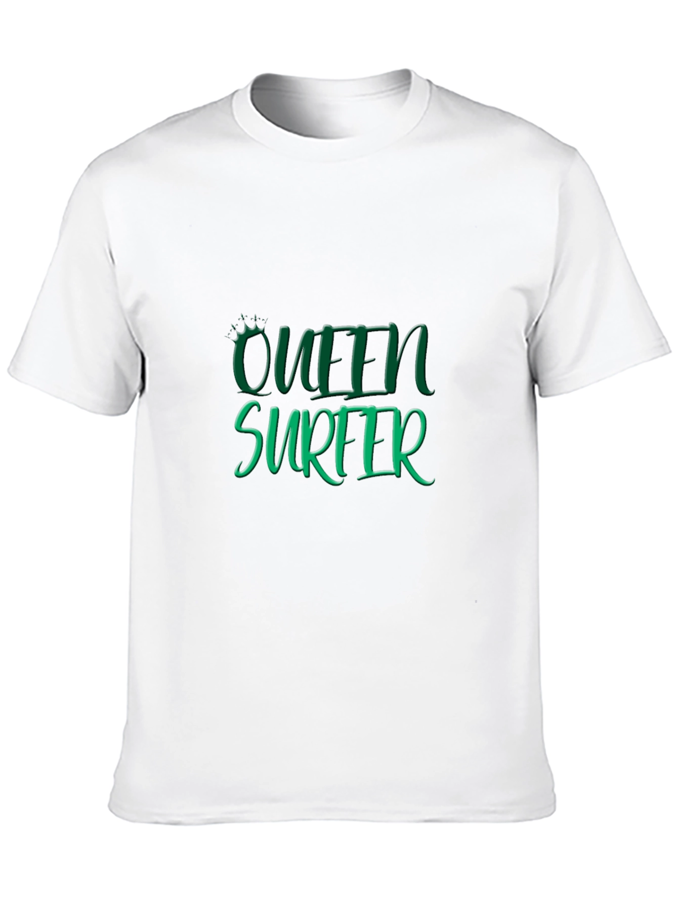 Queen Surfer Graphic Tee - Black Cotton T-Shirt