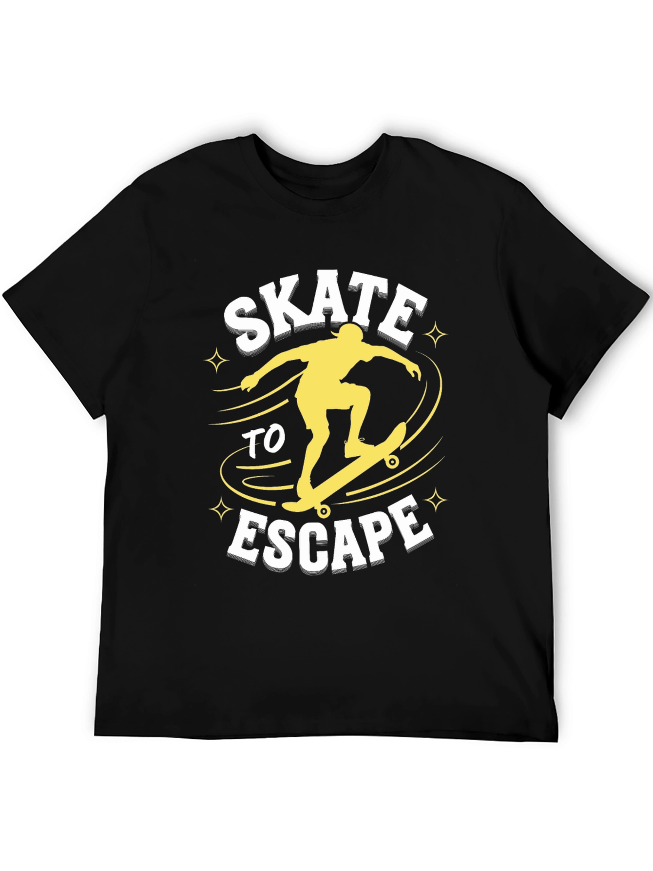 Skate To Escape Graphic Tee - Black