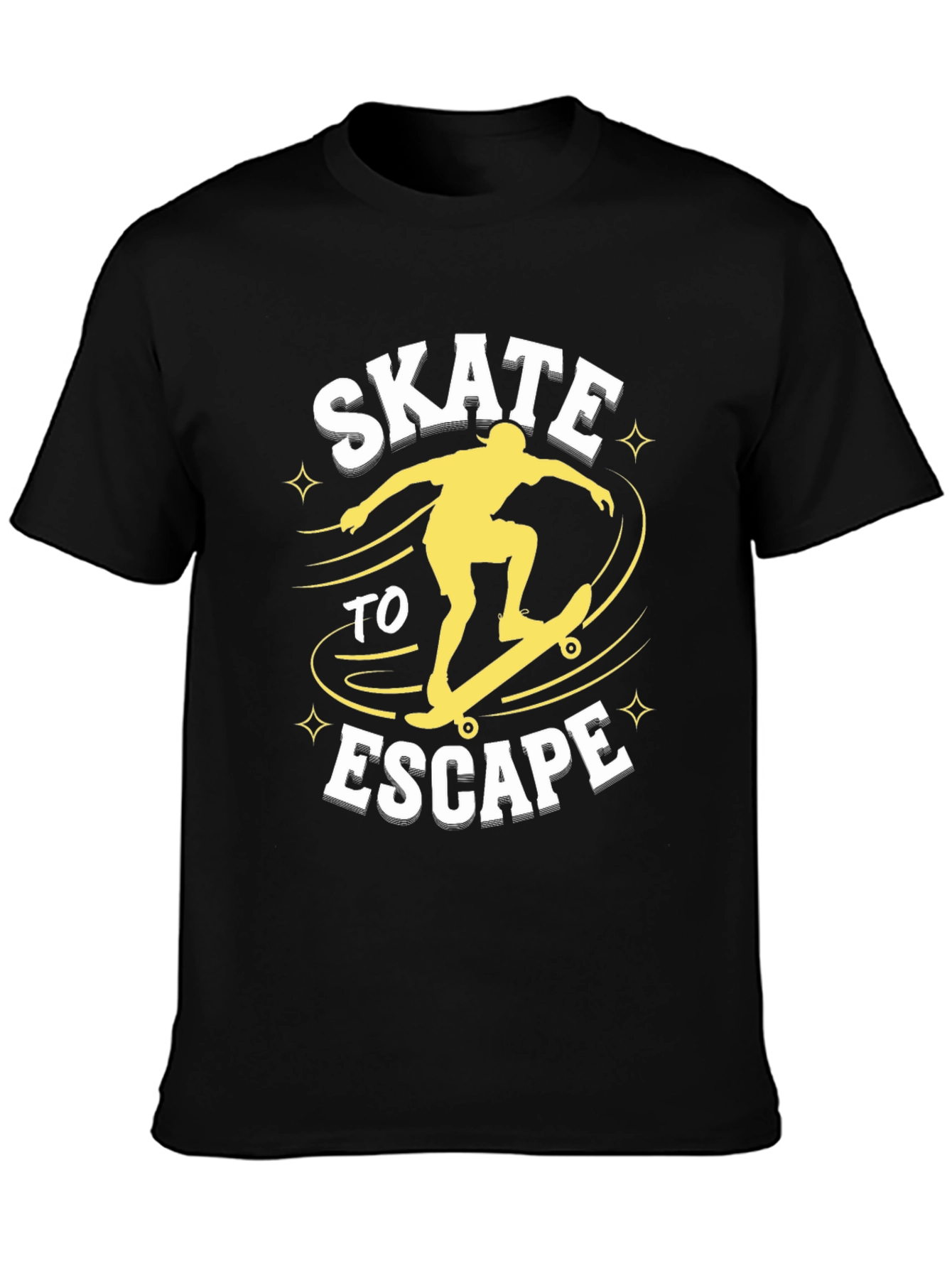 Skate To Escape Graphic Tee - Black