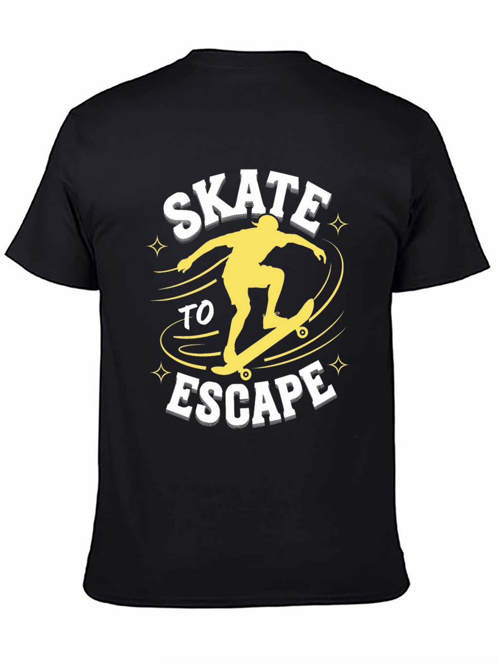 Skate To Escape Graphic Tee - Black