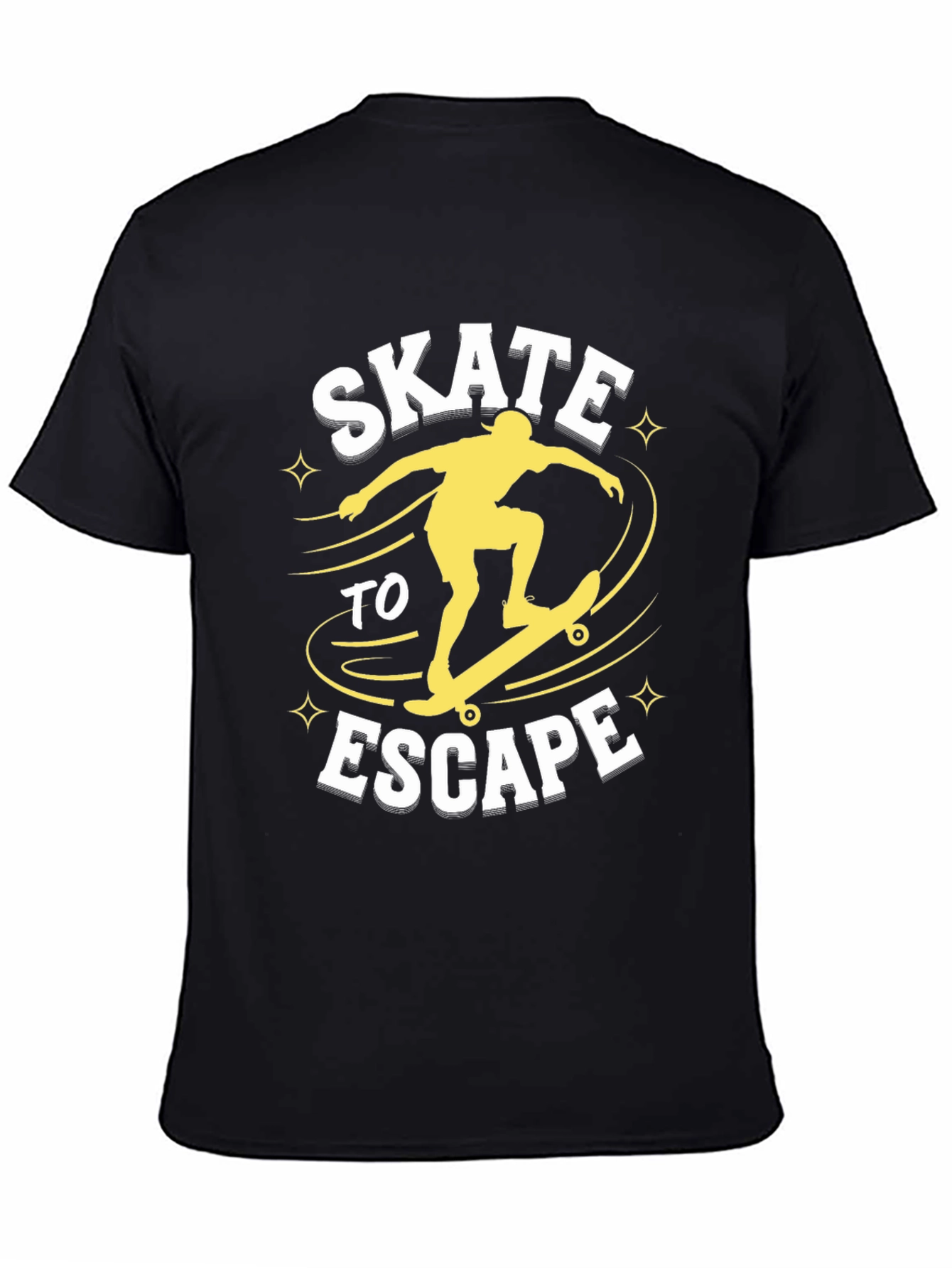 Skate To Escape Graphic Tee - Black