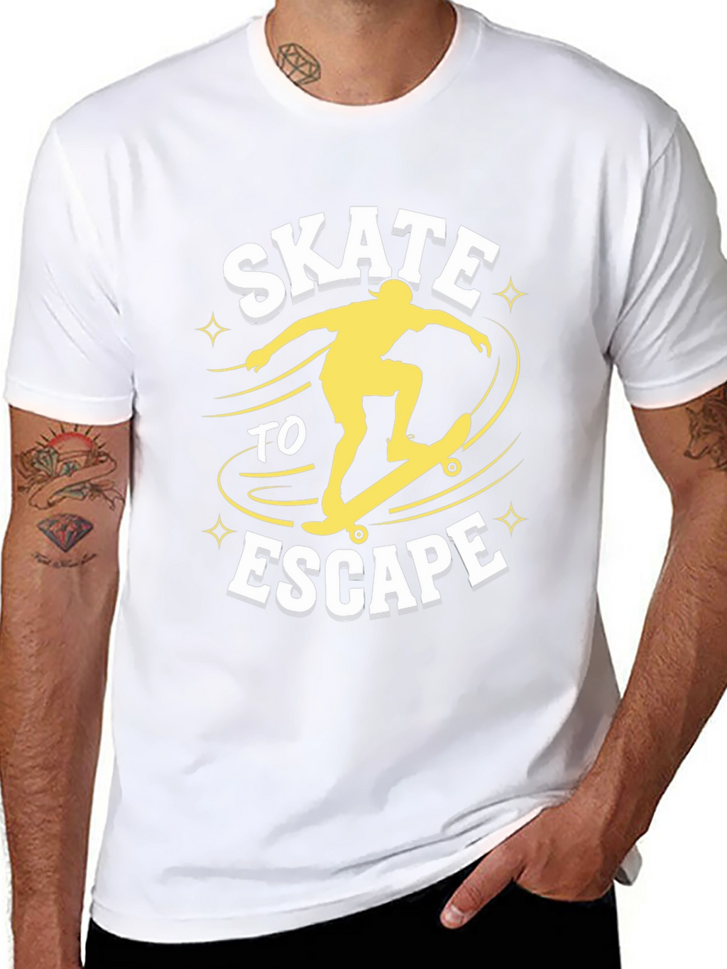 Skate To Escape Graphic Tee - Black