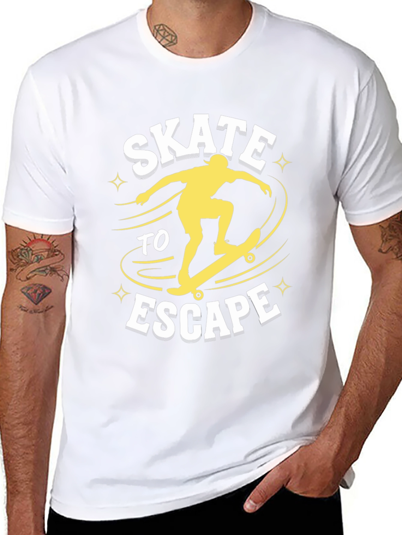 Skate To Escape Graphic Tee - Black