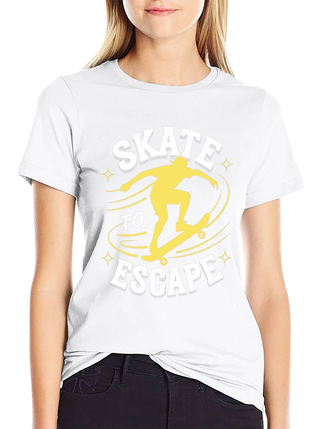 Skate To Escape Graphic Tee - Black
