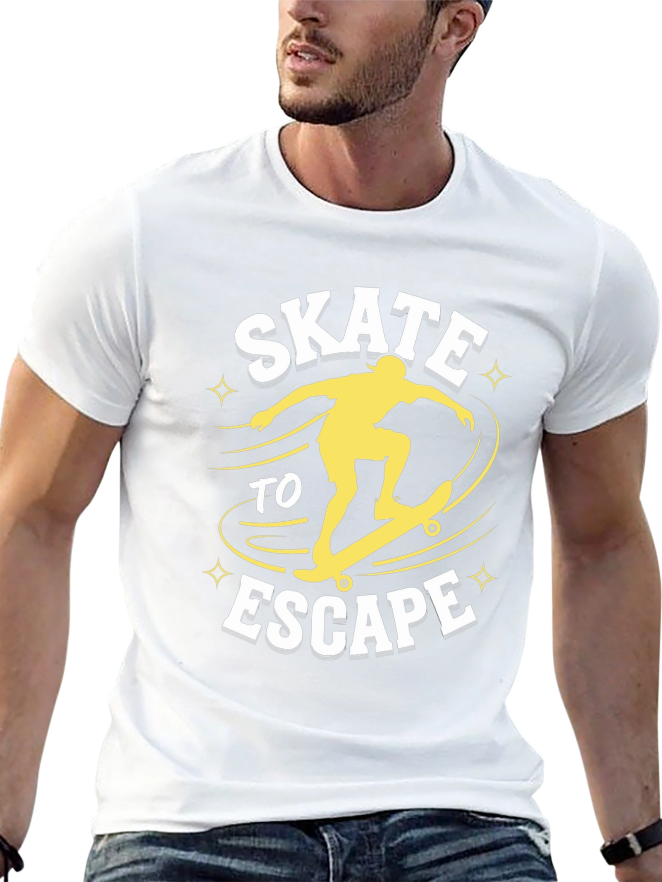 Skate To Escape Graphic Tee - Black