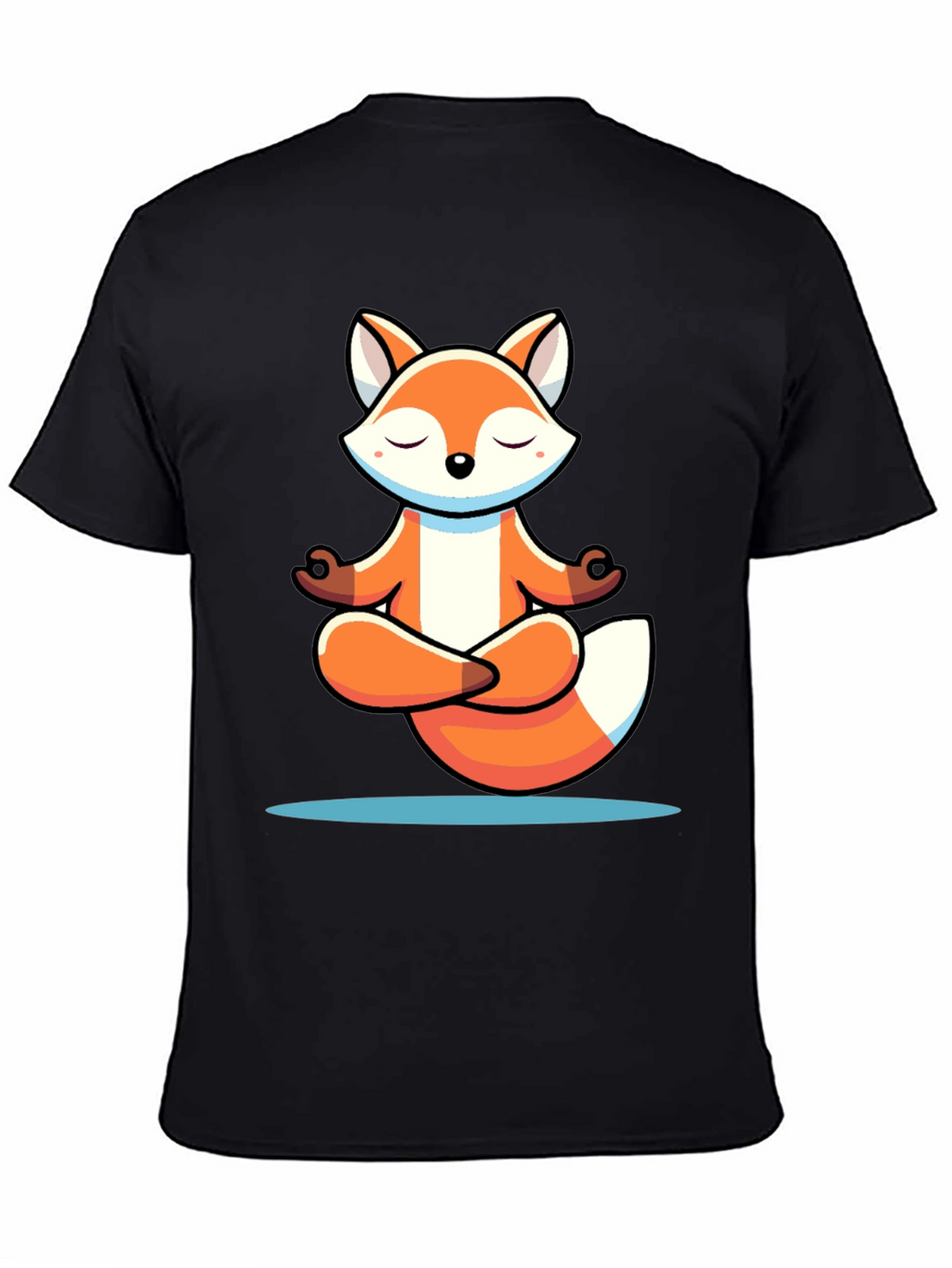 Meditating Fox Graphic Tee - Soft Cotton Blend