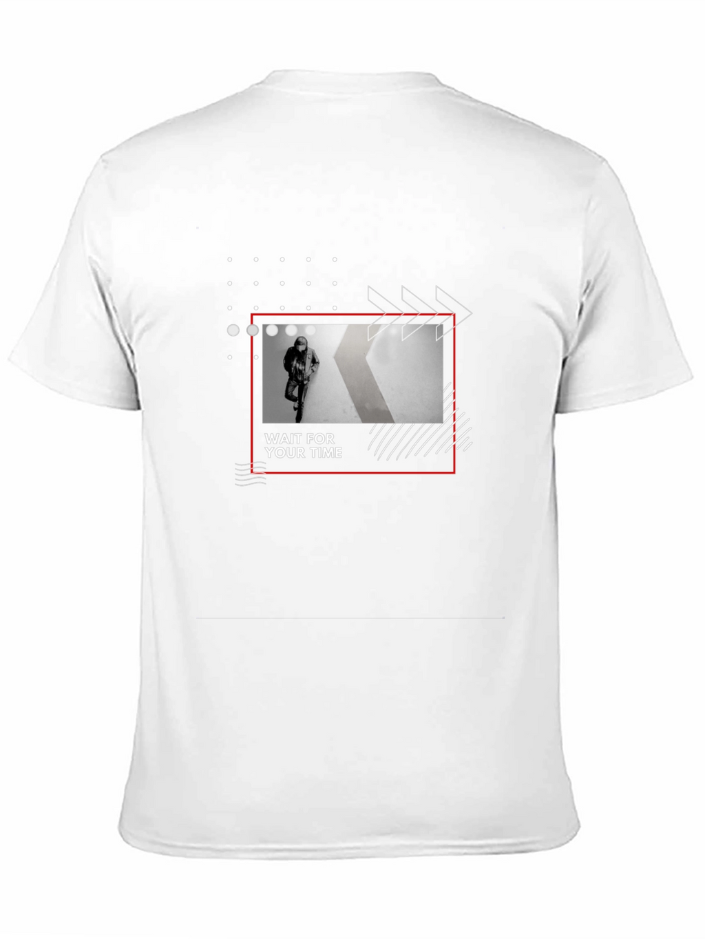Trendy Wait For Your Time Graphic Black T-Shirt