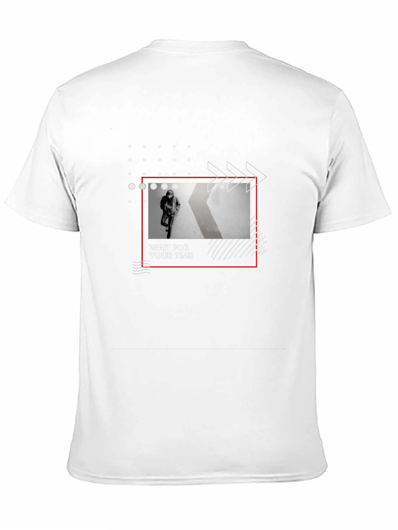 Trendy Wait For Your Time Graphic Black T-Shirt