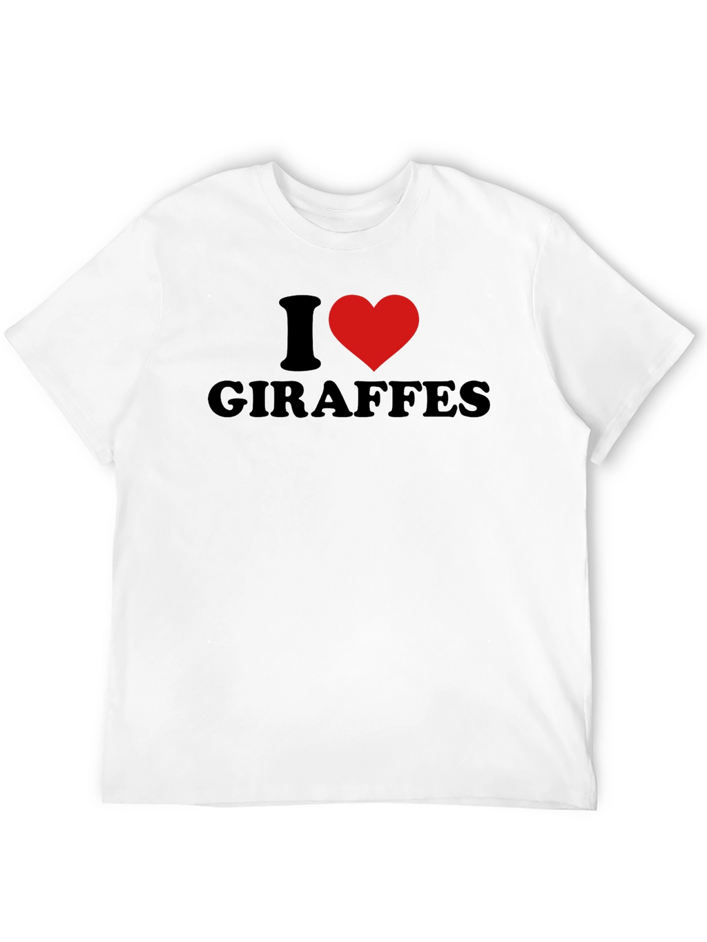 I Heart Giraffes Graphic Tee - Black