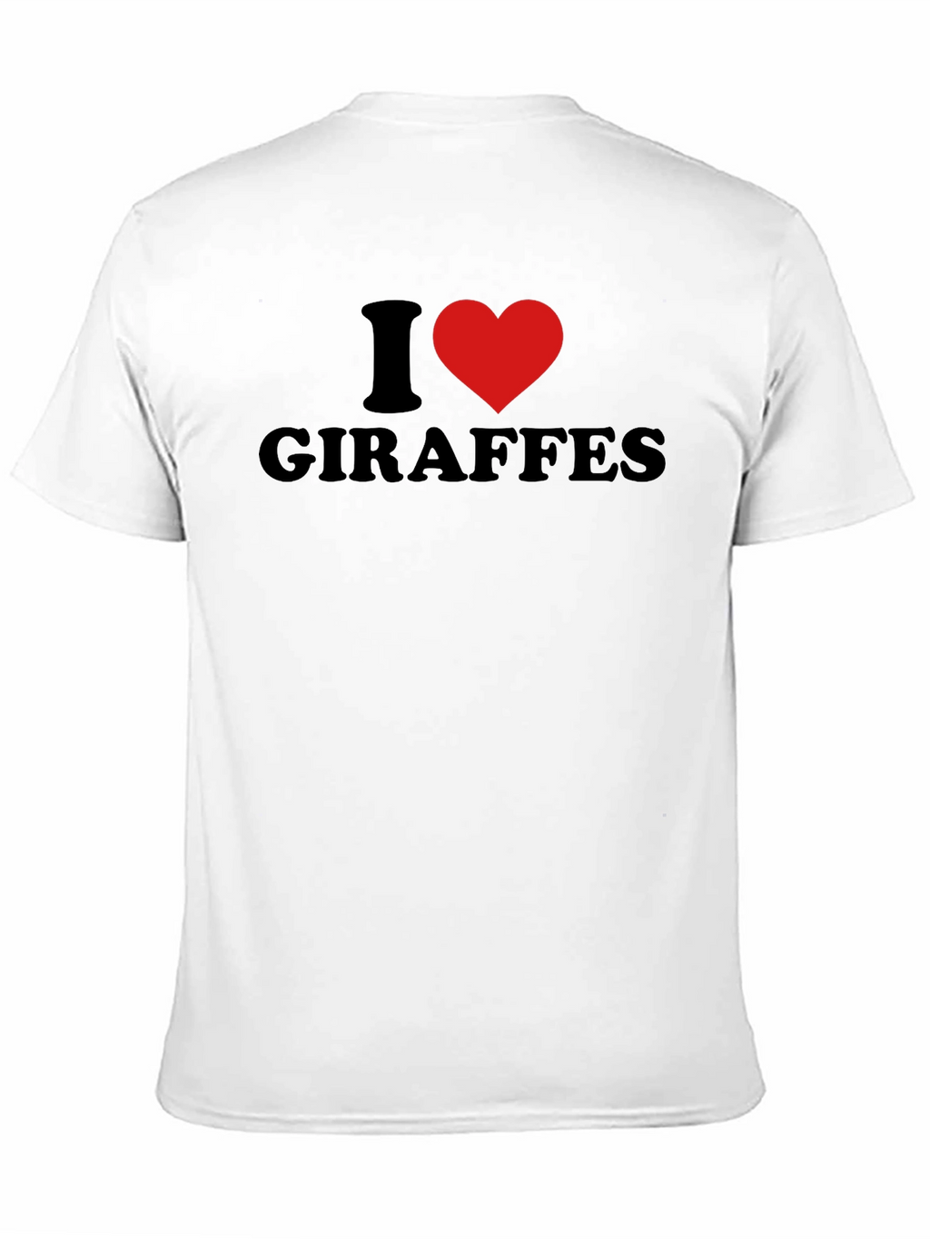 I Heart Giraffes Graphic Tee - Black