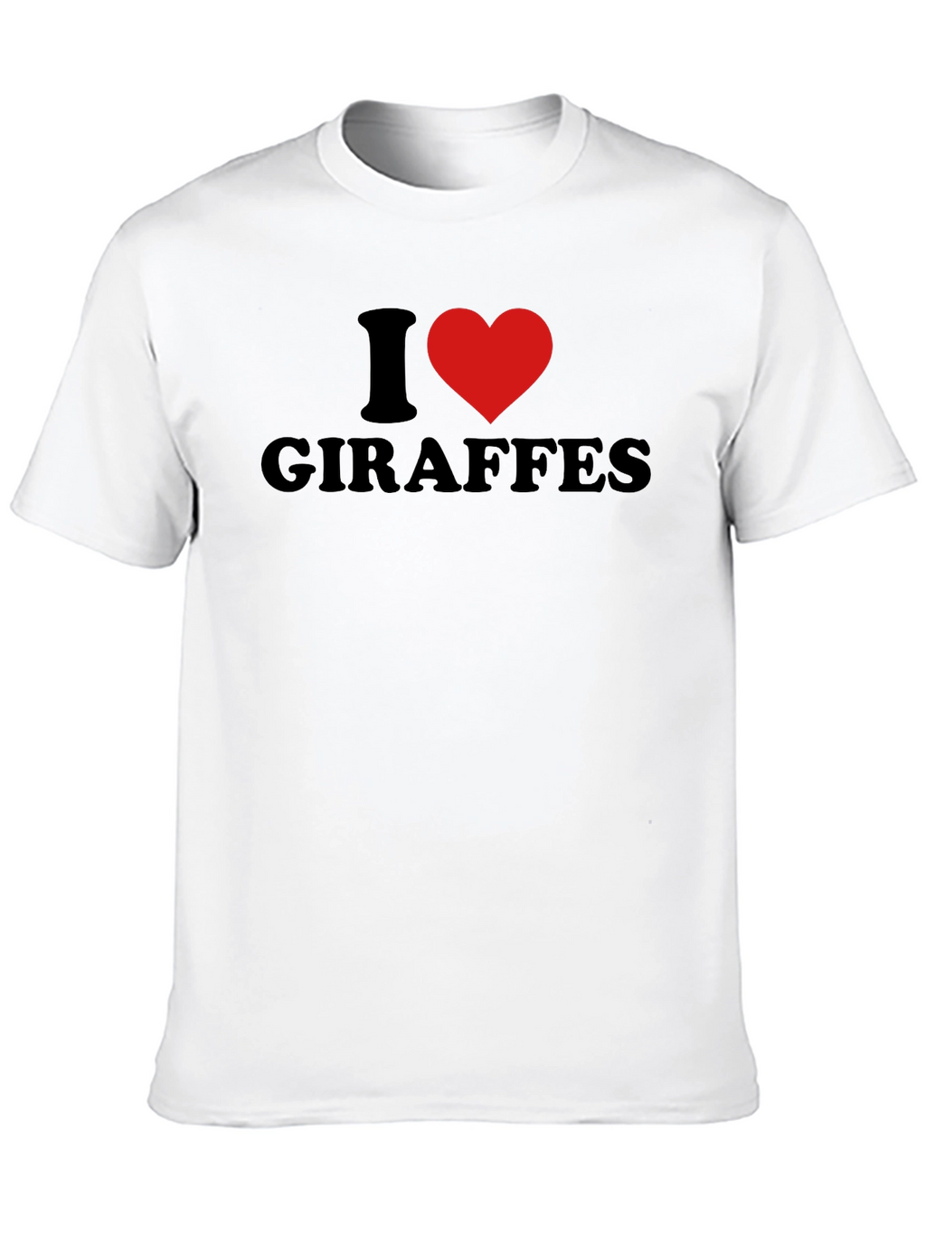 I Heart Giraffes Graphic Tee - Black